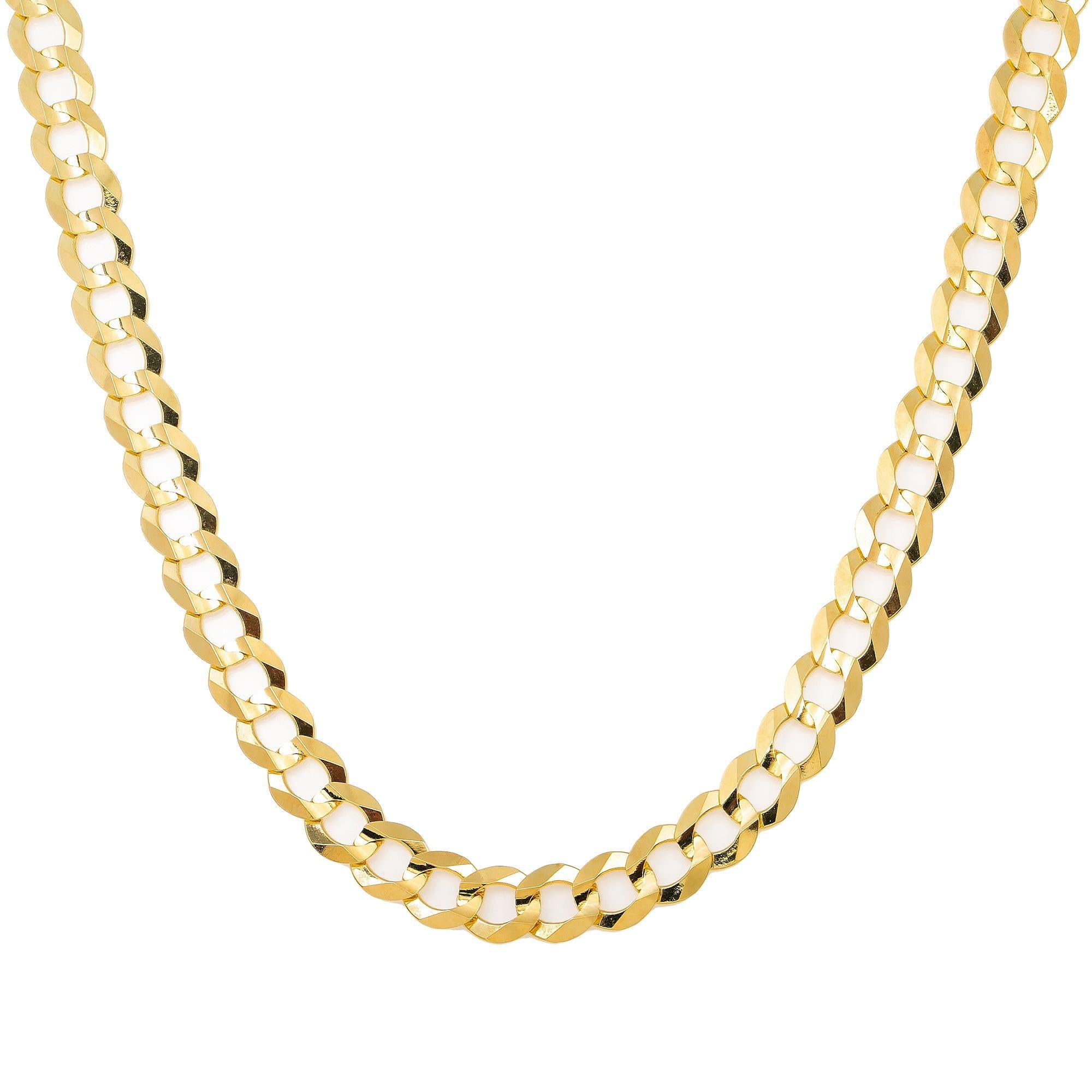 10k Yellow Gold 9mm Solid Open Cuban Link Available In Sizes 18"-26"
