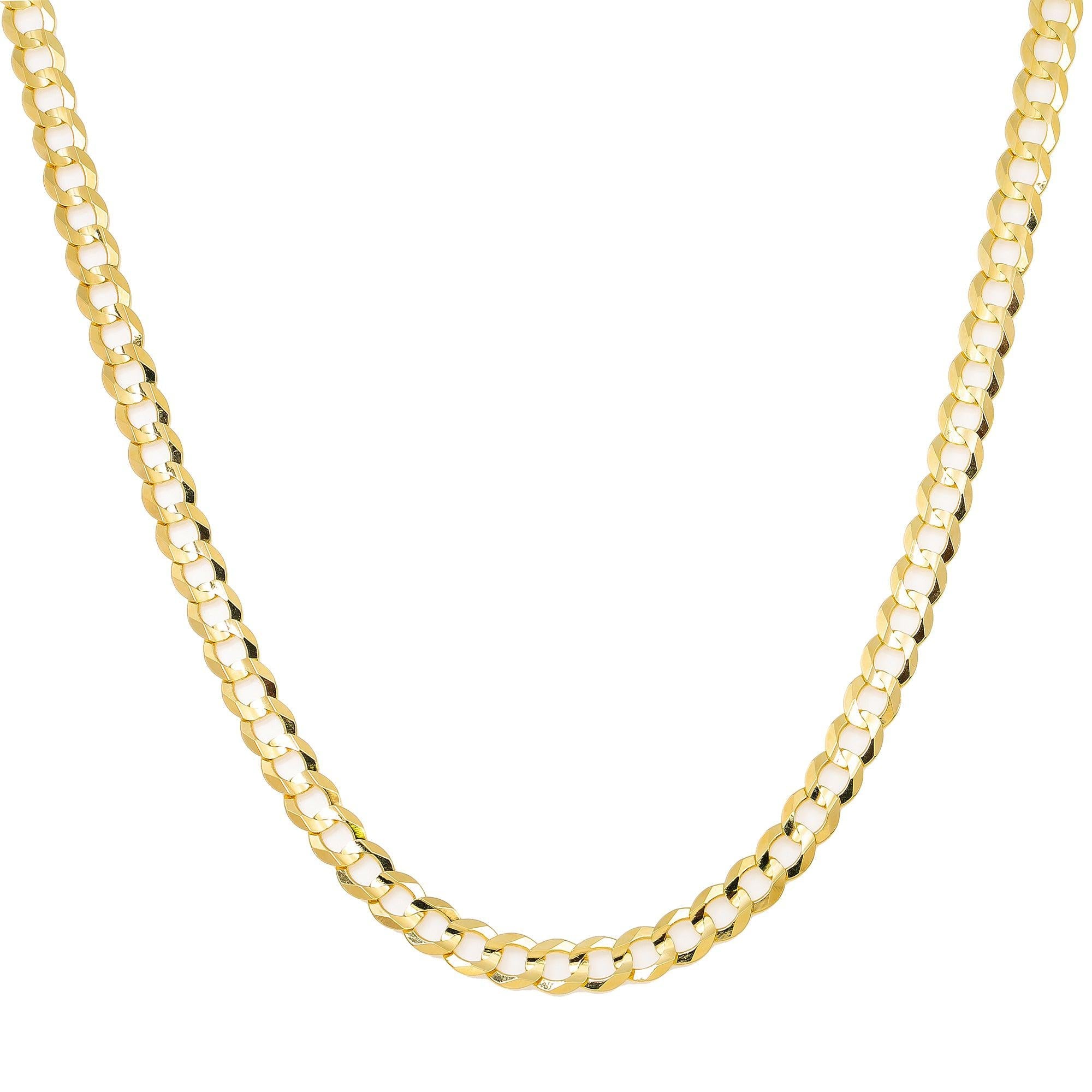 10k Yellow Gold 6mm Solid Open Cuban Link Available In Sizes 18"-26"