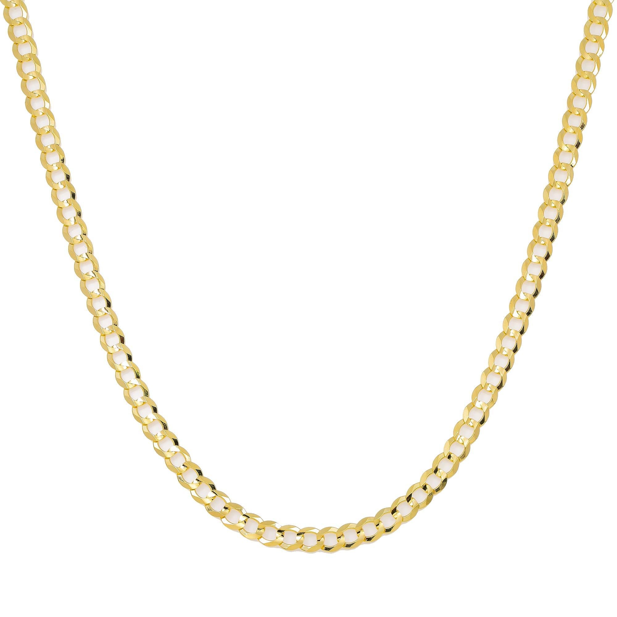 10k Yellow Gold 5mm Solid Open Cuban Link Available In Sizes 18"-30"