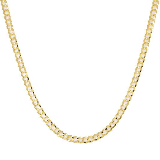 10k Yellow Gold 5mm Solid Open Cuban Link Available In Sizes 18"-30"