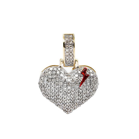 10K YELLOW GOLD  HEART PENDANT 0.55 CT