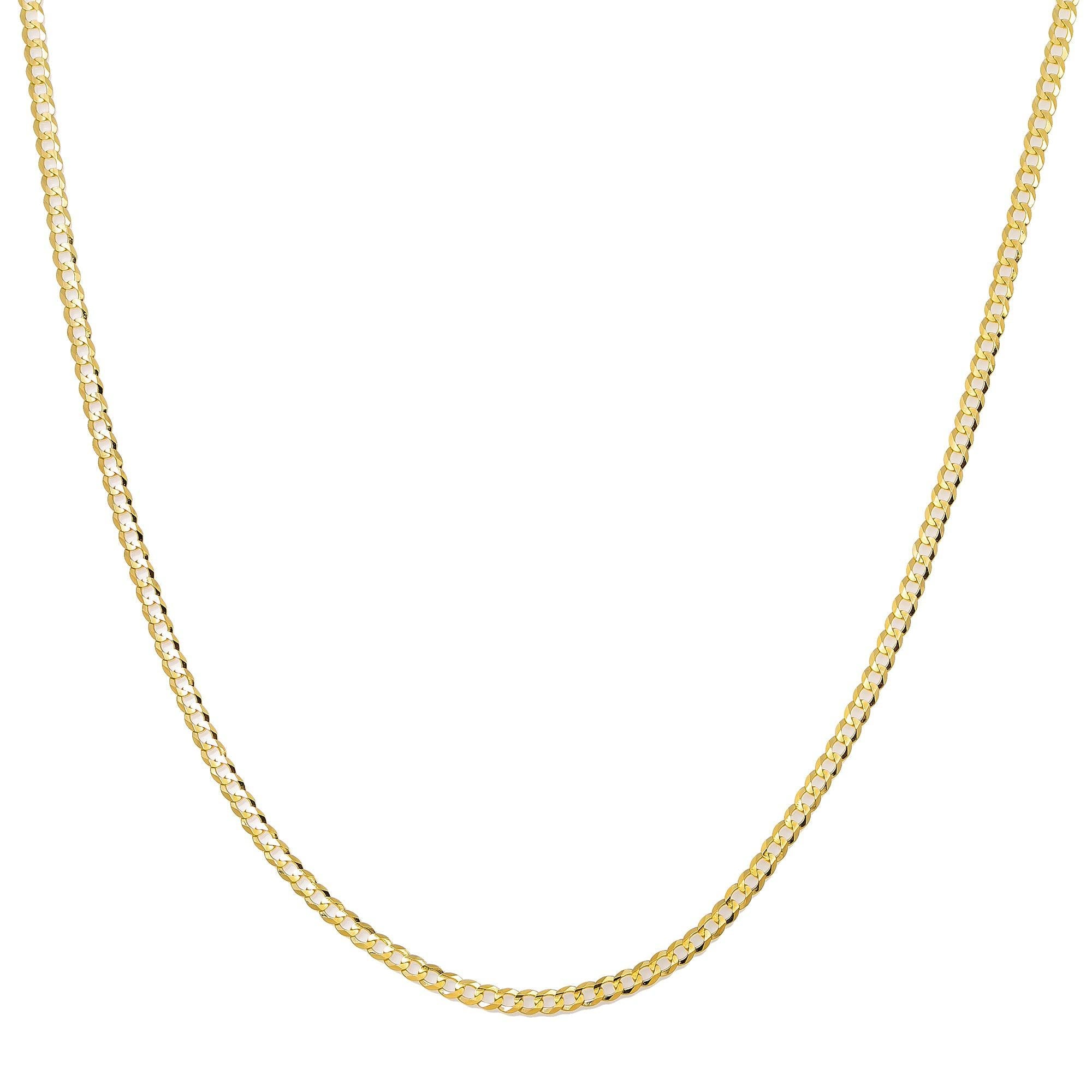10k Yellow Gold 3mm Solid Open Cuban Link Chain Available In Sizes 18"-26"