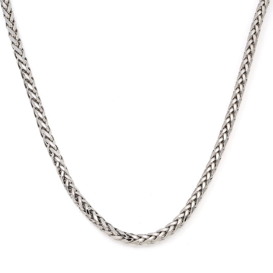 10k White Gold 4mm Hollow Box Chain Available In Sizes 18"-26"