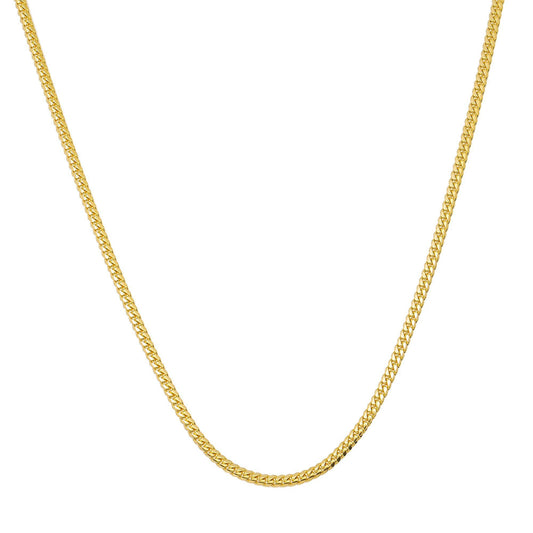 10k Yellow Gold 3mm Solid Miami Cuban Chain Link Available In Sizes 18"-26"