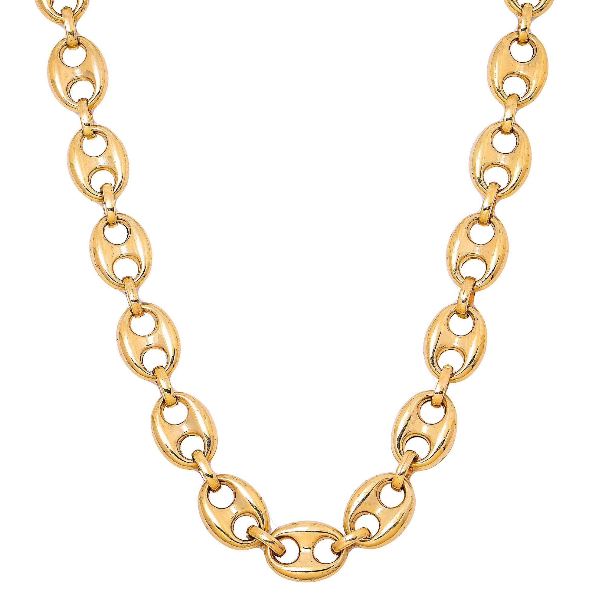 14K Yellow Gold 8.93mm Puff Chain Available In Sizes 18"-26"