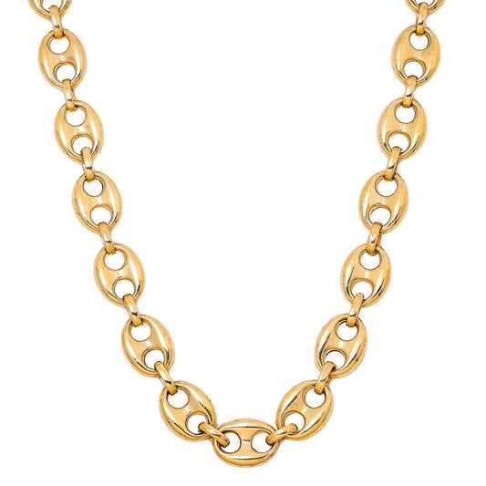 14K Yellow Gold 8.93mm Puff Chain Available In Sizes 18"-26"