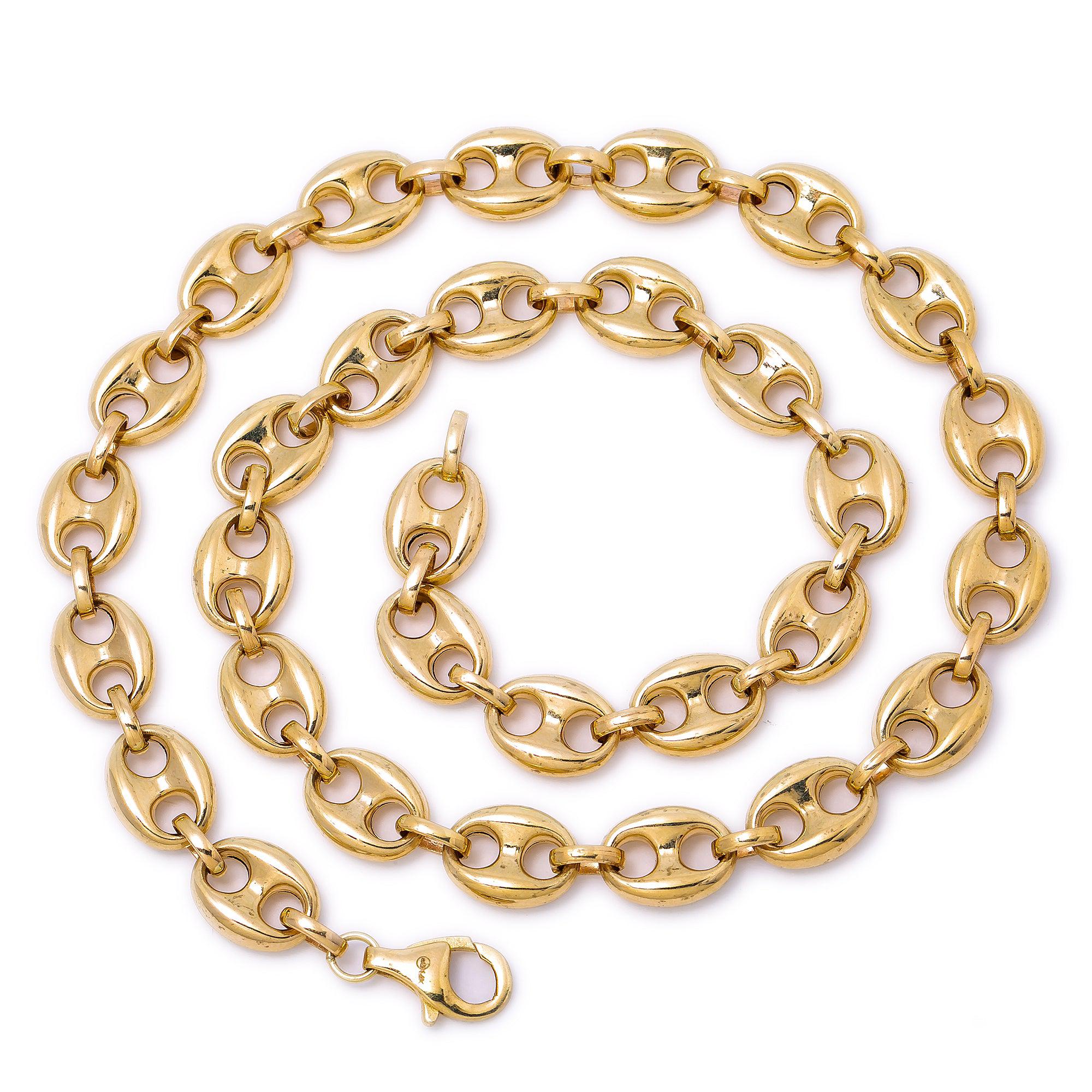 14K Yellow Gold 8.93mm Puff Chain Available In Sizes 18"-26"