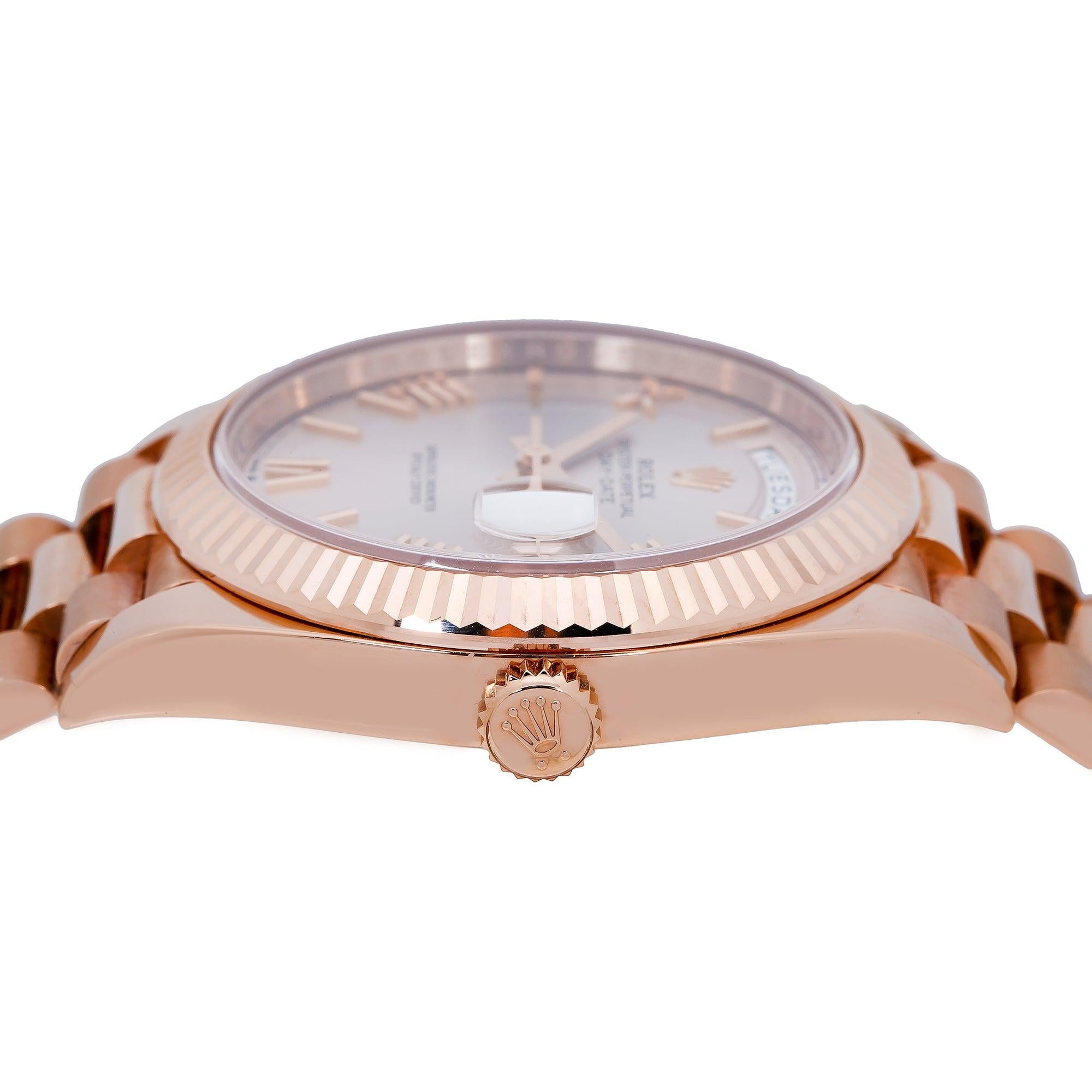 Rolex Day-Date 228235 40MM Pink Dial With Rose Gold President Bracelet