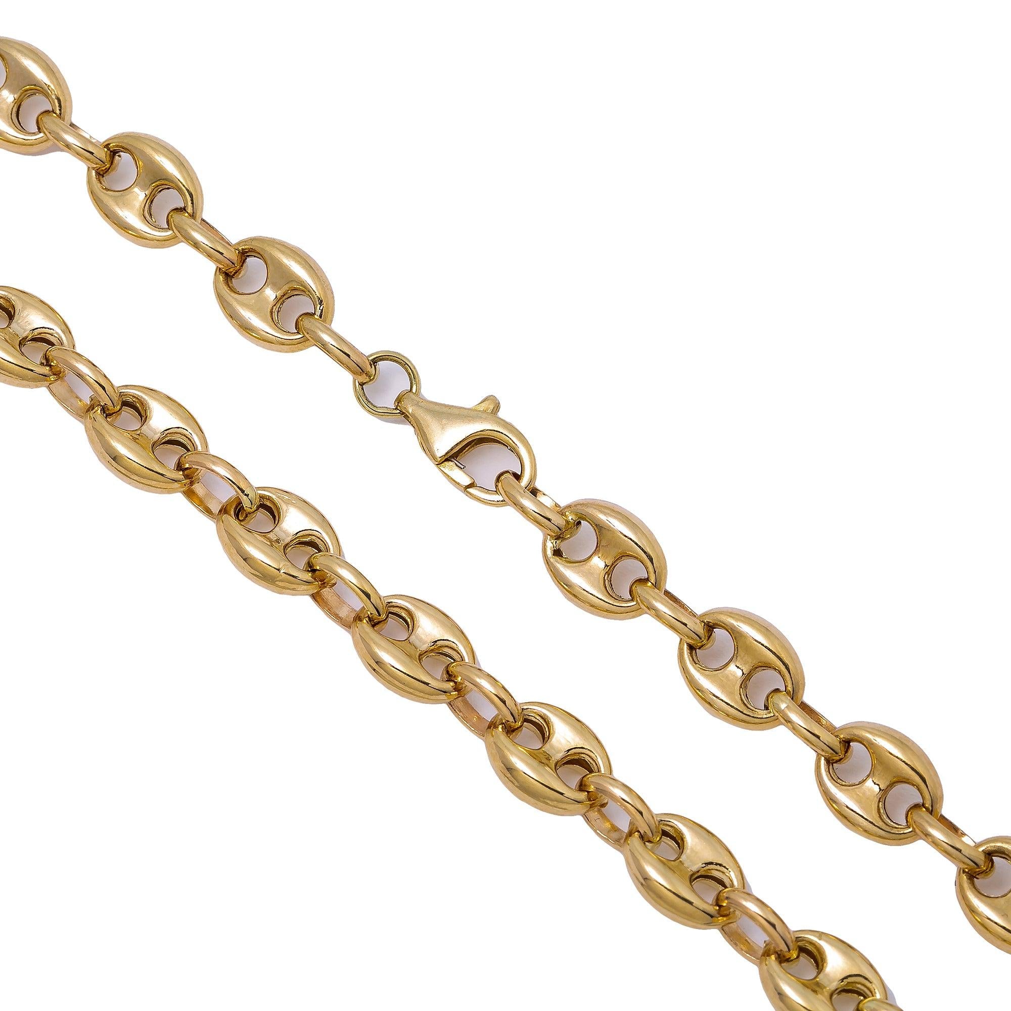 14K Yellow Gold 6.60mm Puff Chain Available In Size 18"-26"