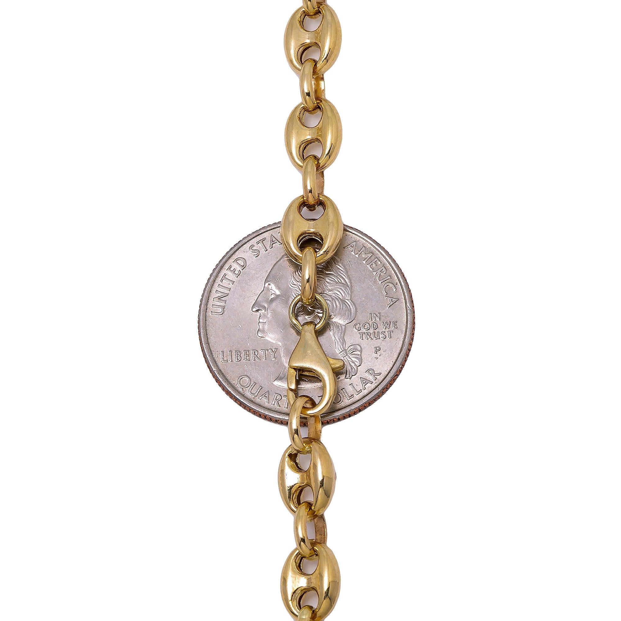 14K Yellow Gold 6.60mm Puff Chain Available In Size 18"-26"