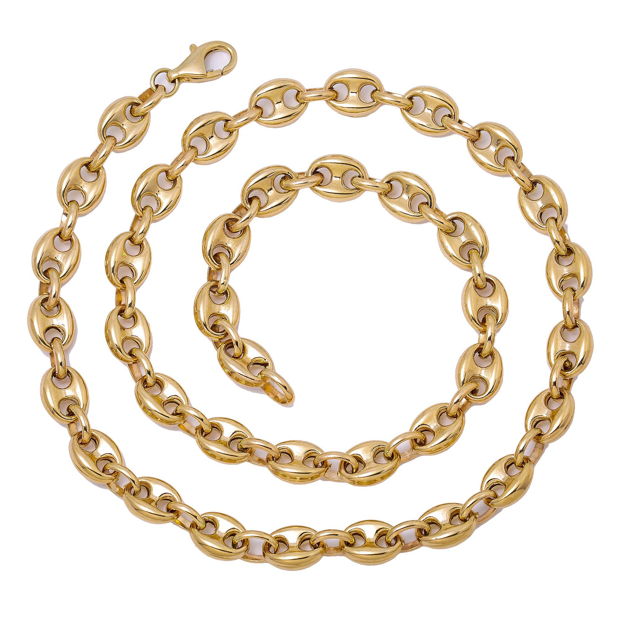 14K Yellow Gold 6.60mm Puff Chain Available In Size 18"-26"