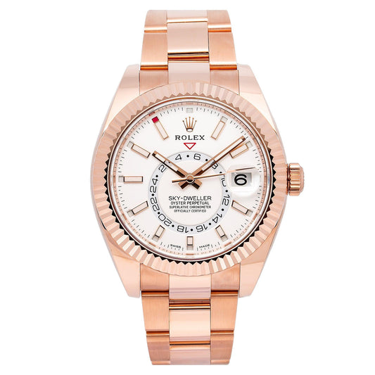 Rolex Sky-Dweller 326935 42MM White Dial With Rose Gold Oyster Bracelet