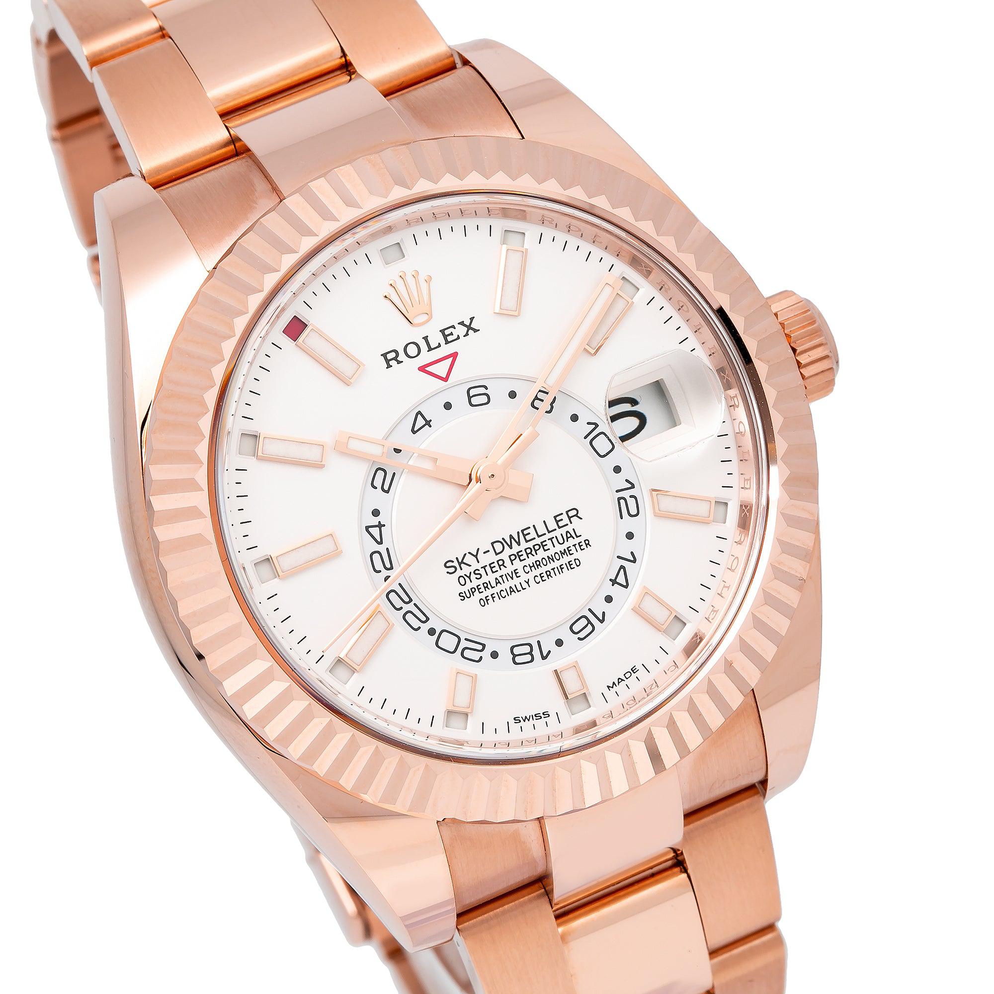 Rolex Sky-Dweller 326935 42MM White Dial With Rose Gold Oyster Bracelet