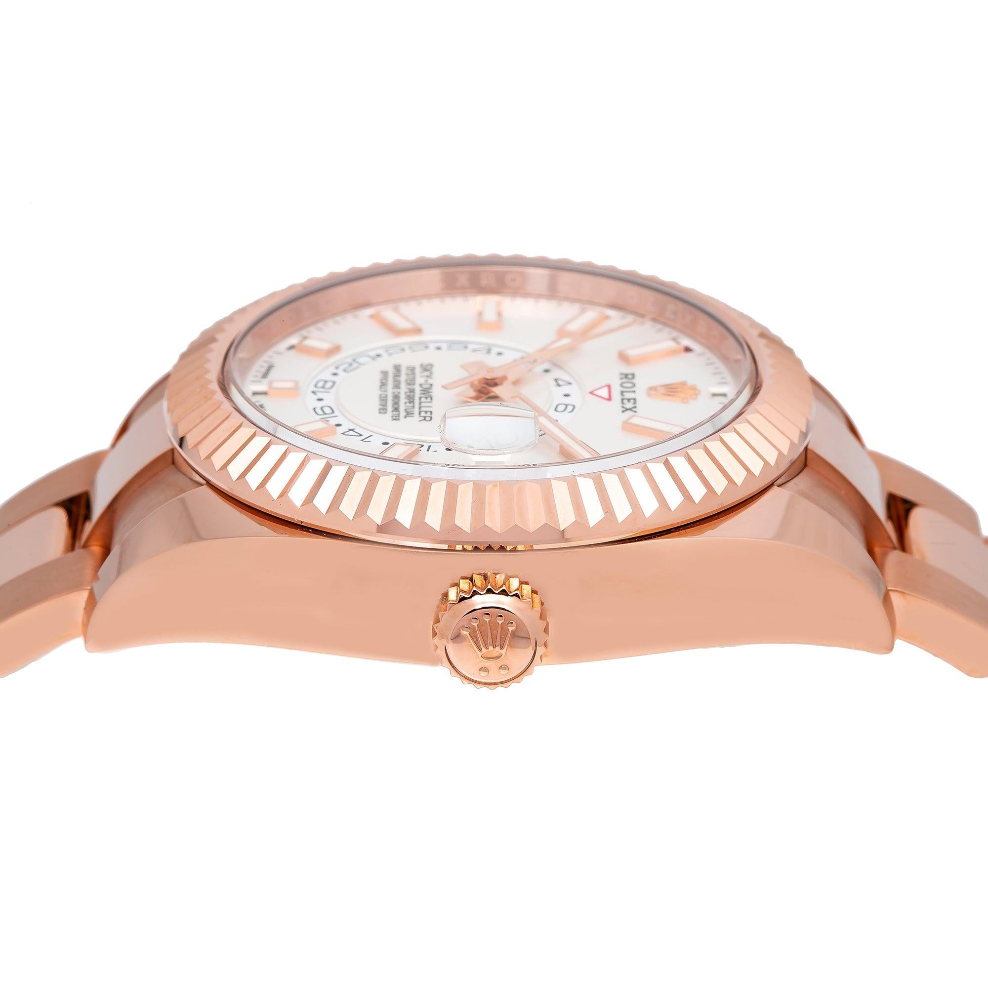 Rolex Sky-Dweller 326935 42MM White Dial With Rose Gold Oyster Bracelet