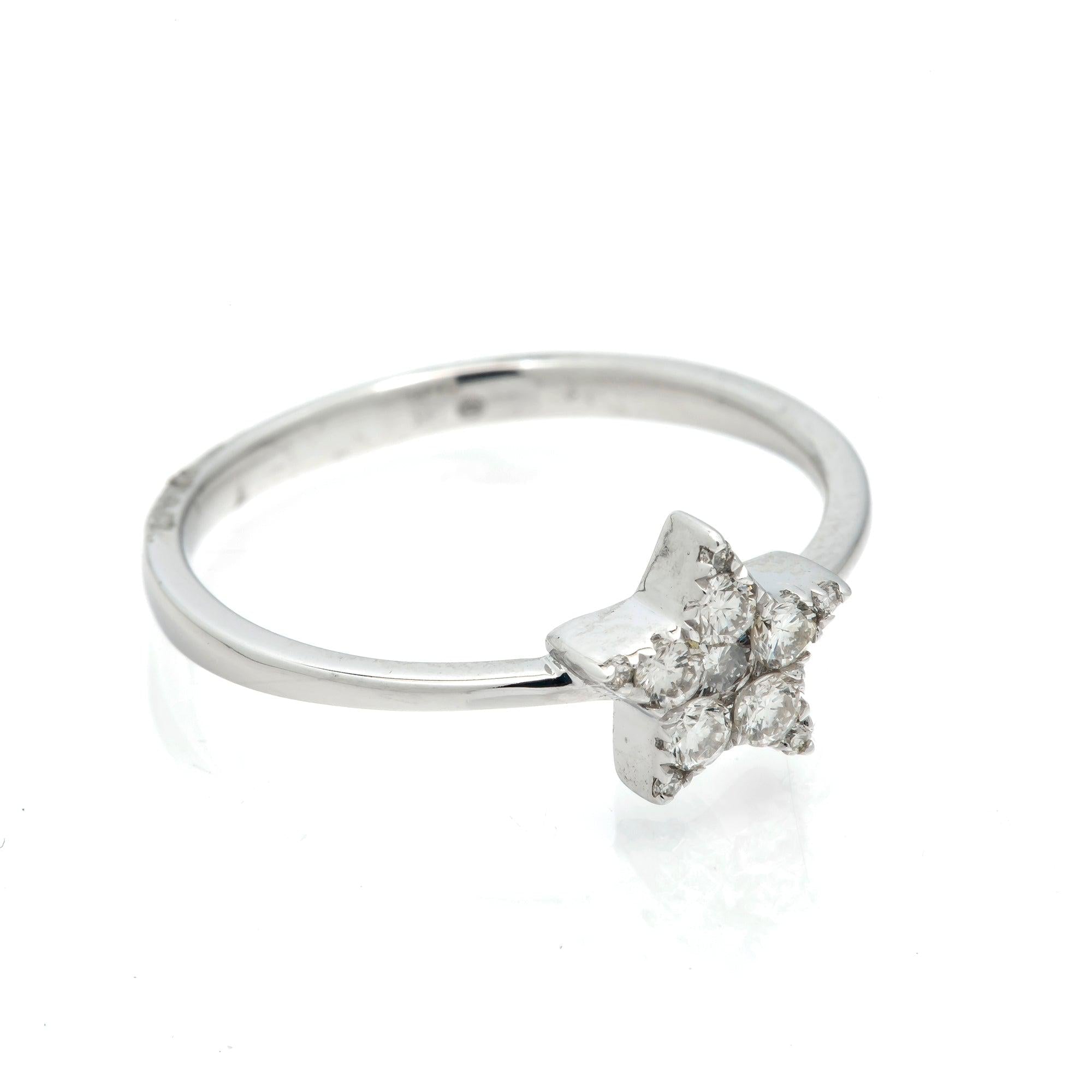 14K GOLD DIAMOND STAR HEAD RING 0.25 CT