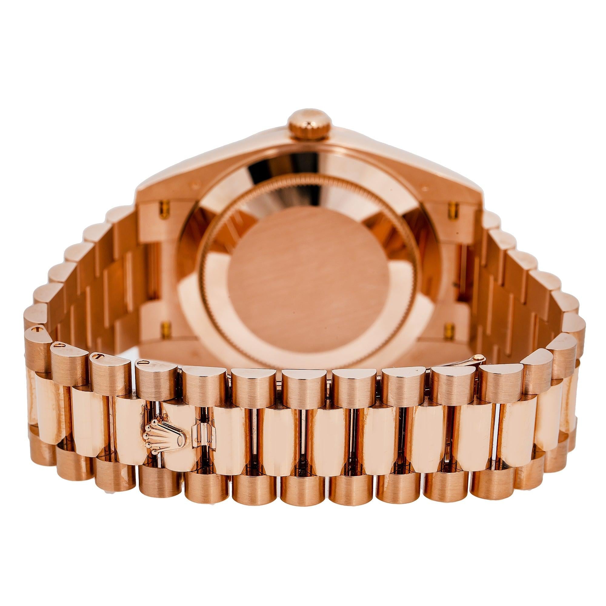 Rolex Day-Date 228235 40MM Green Dial With Rose Gold President Bracelet