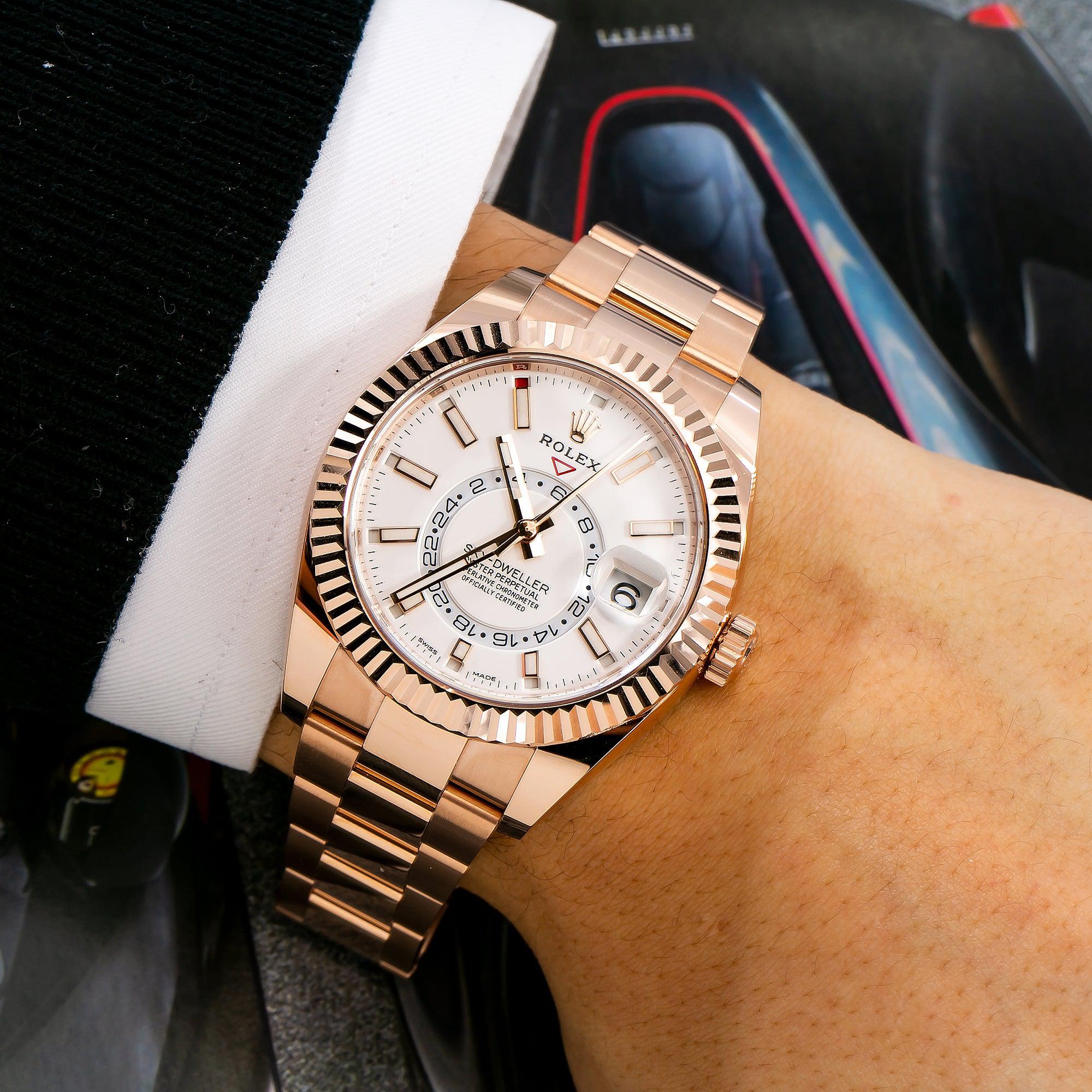 Rolex Sky-Dweller 326935 42MM White Dial With Rose Gold Oyster Bracelet