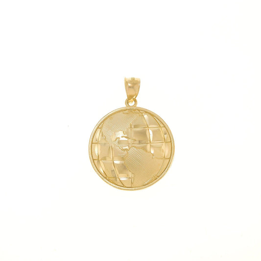 10K GOLD WORLD PENDANT 3.1G