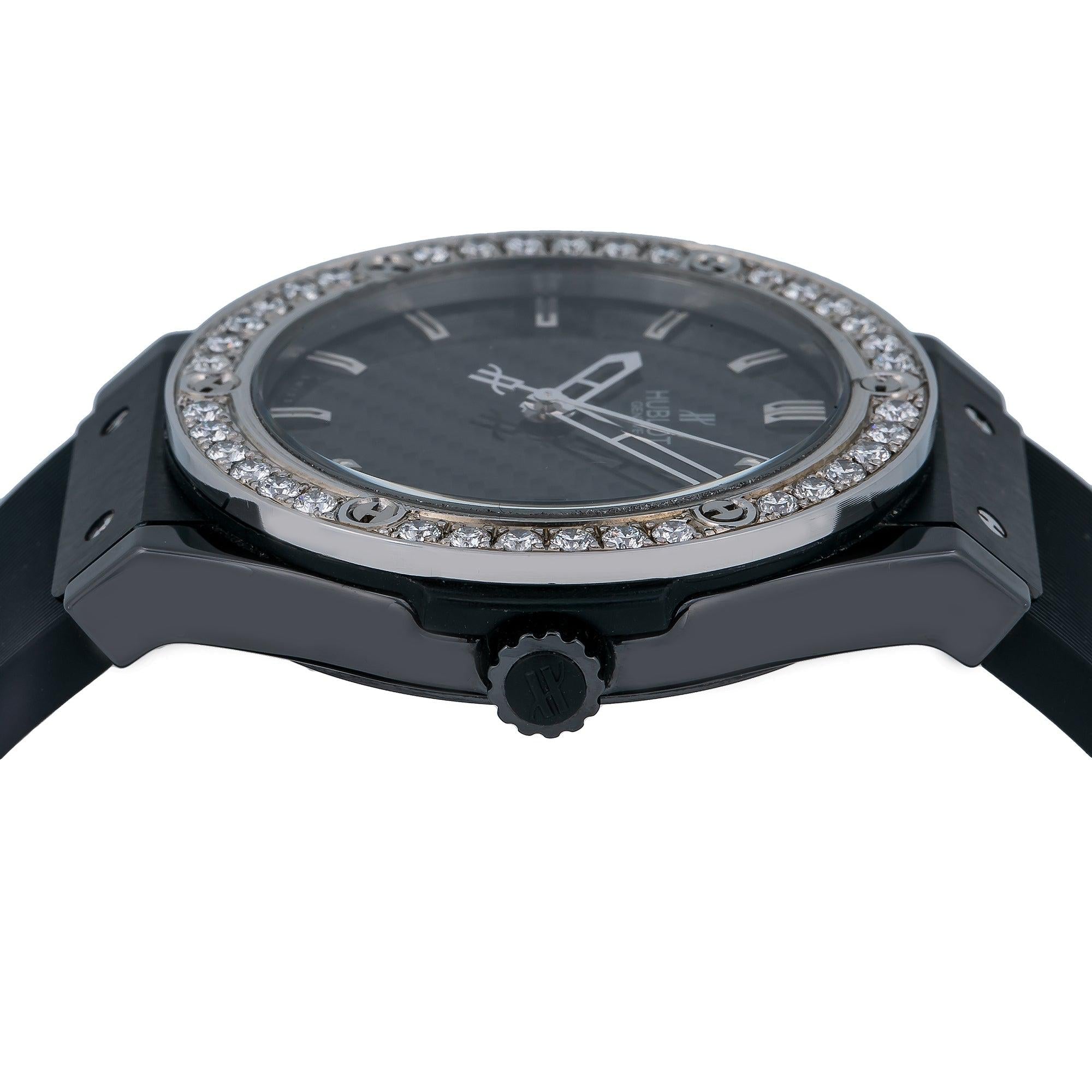 Hublot Classic Fusion 511.CM.1171.RX Black Dial With Rubber Bracelet