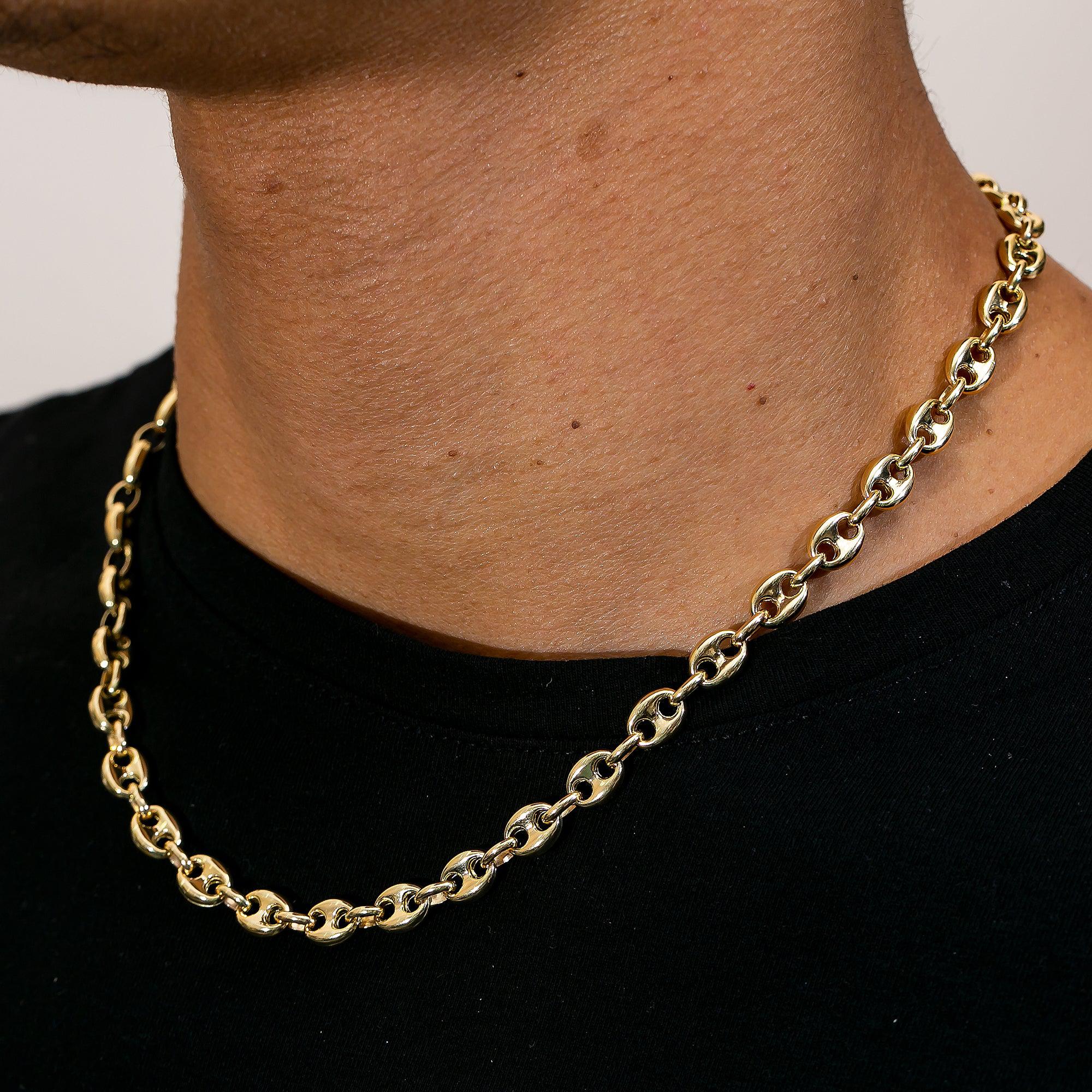 14K Yellow Gold 6.60mm Puff Chain Available In Size 18"-26"