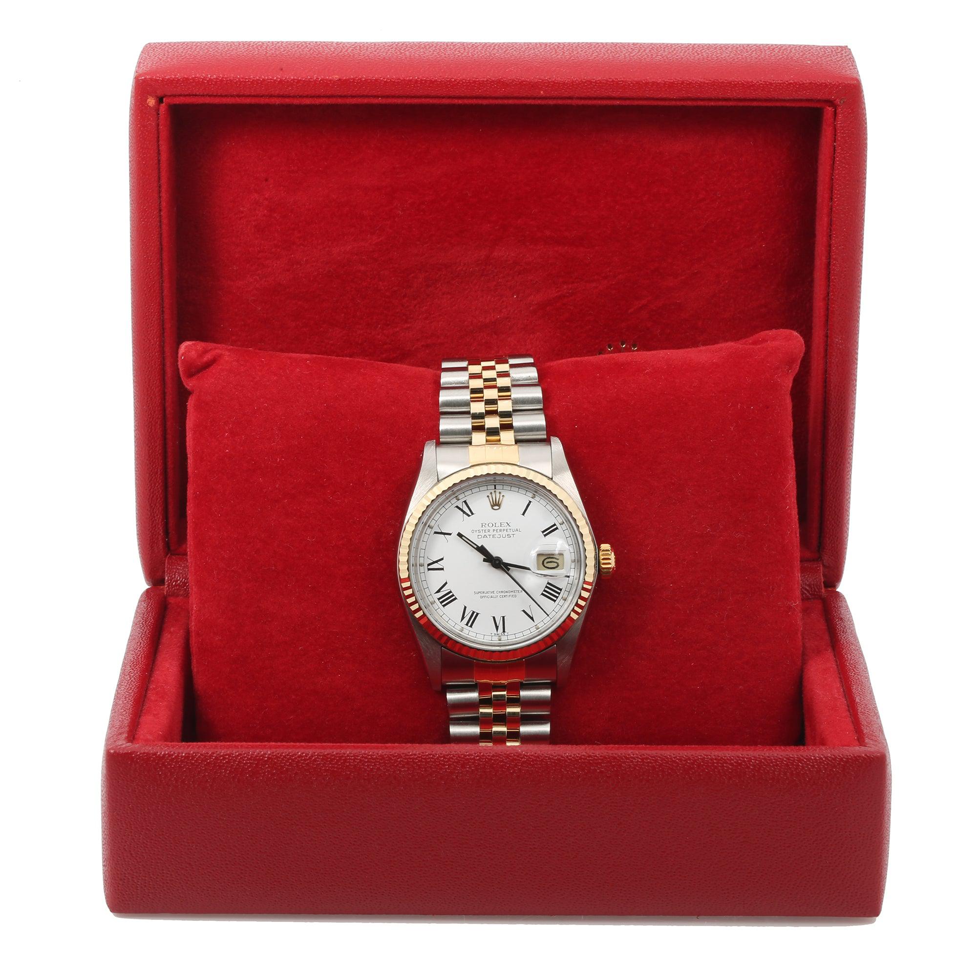 Rolex Datejust 16013 36MM White Dial With Two Tone Jubilee Bracelet