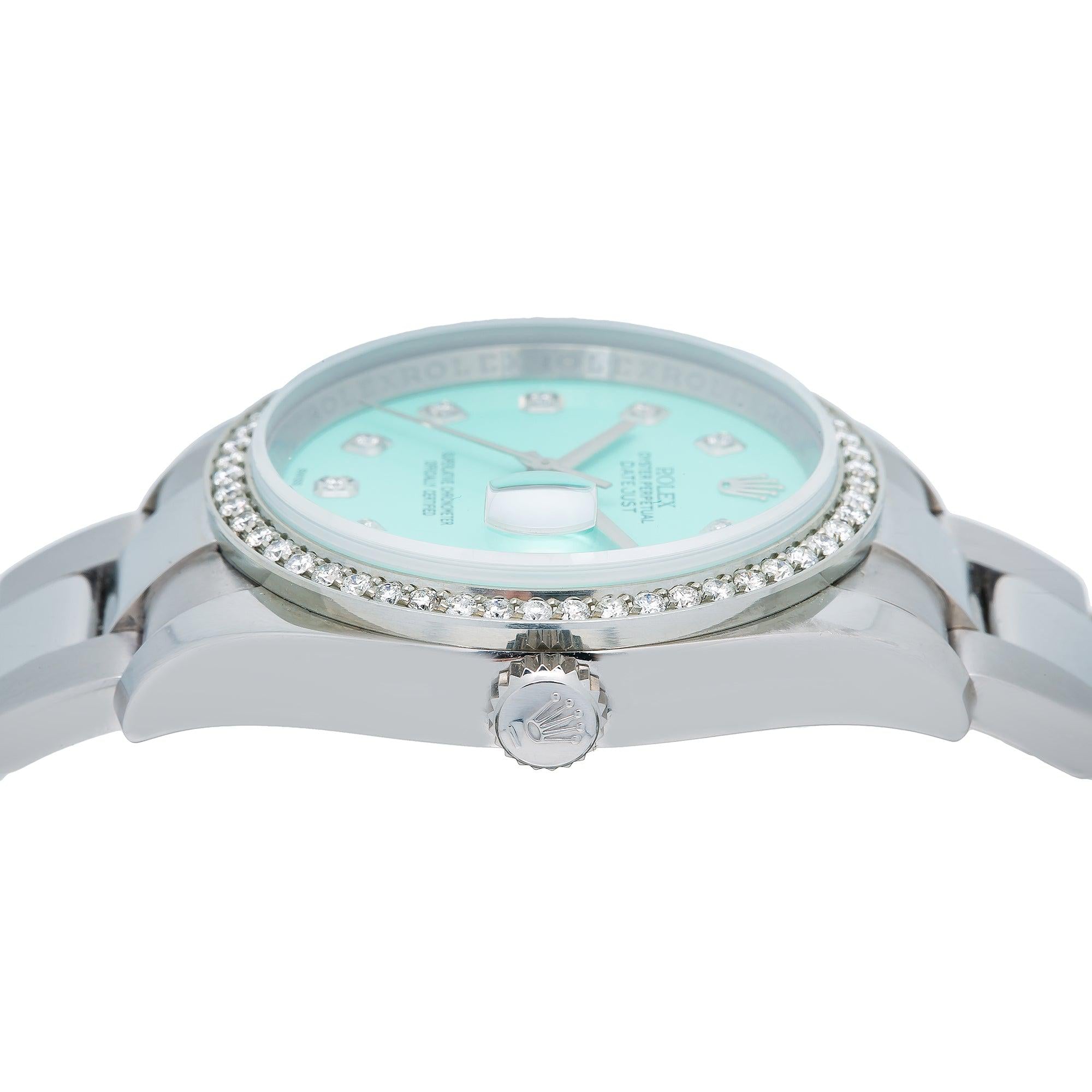 Rolex Datejust 116200 36MM Turquoise Diamond Dial With Stainless Steel Oyster Bracelet