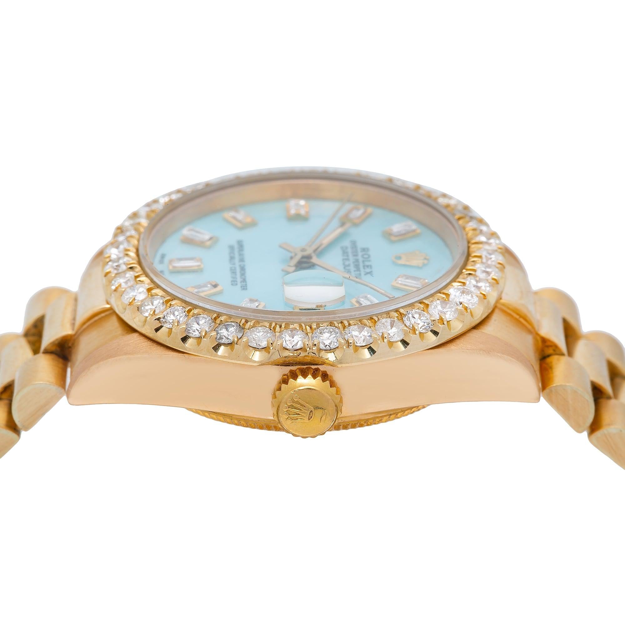 Rolex Datejust 68278 31MM Blue Diamond Dial With Yellow Gold Presidential Bracelet