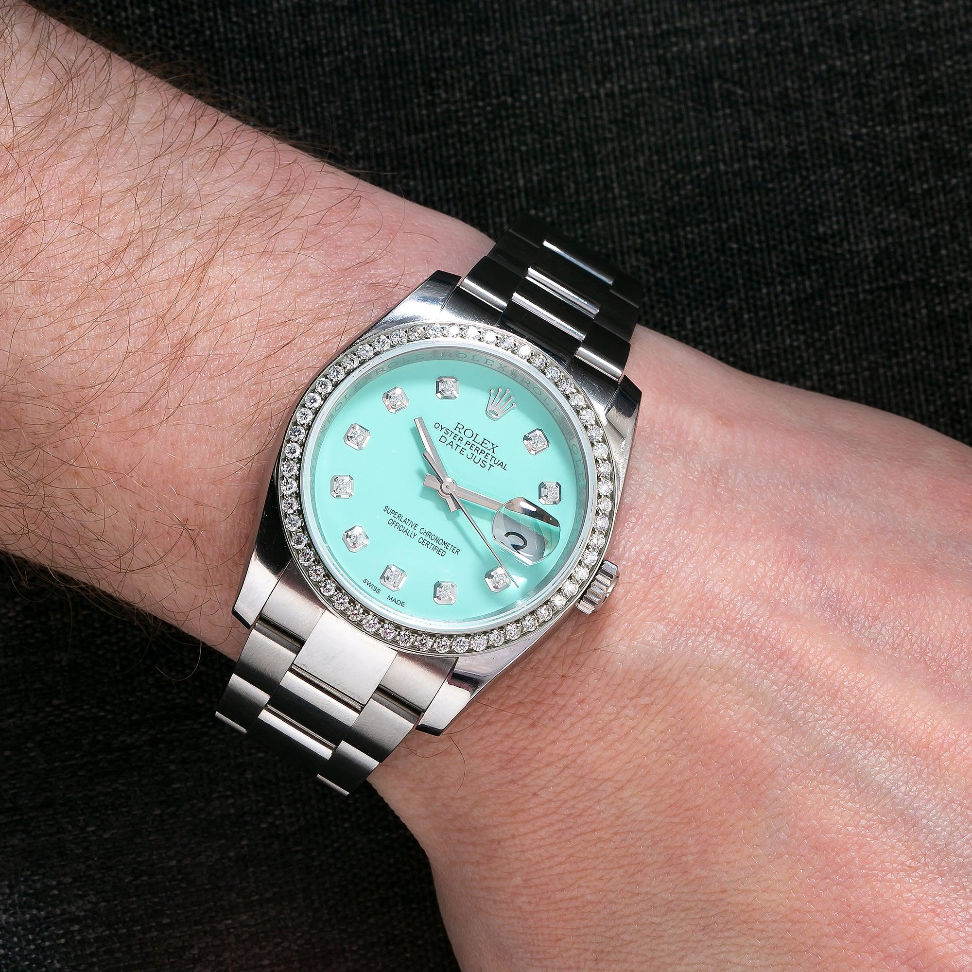 Rolex Datejust 116200 36MM Turquoise Diamond Dial With Stainless Steel Oyster Bracelet