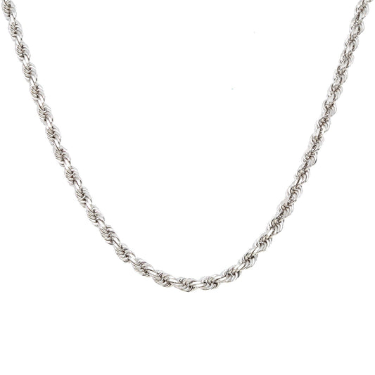 10K WHITE GOLD 5MM ROPE CHAIN