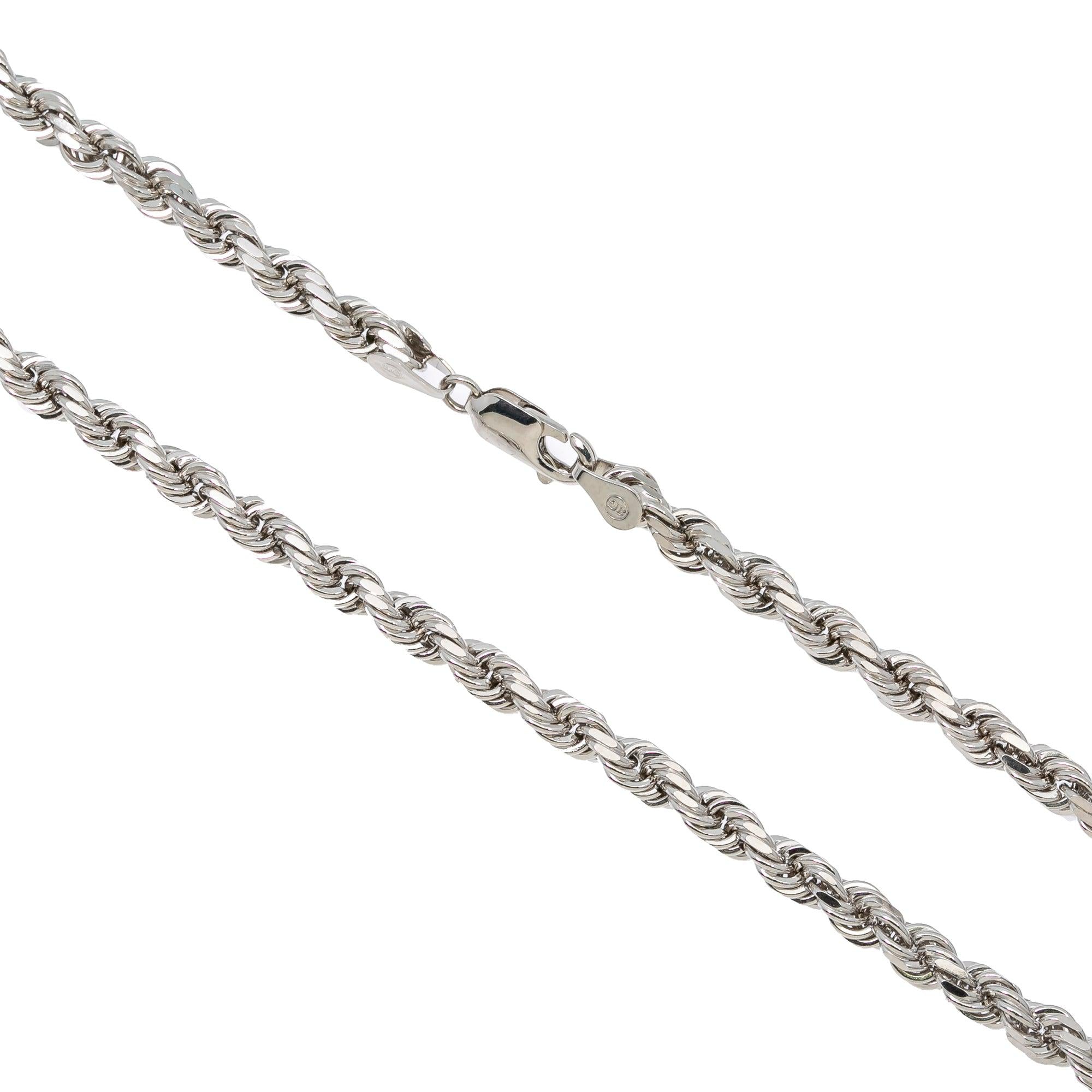 10K WHITE GOLD 5MM ROPE CHAIN
