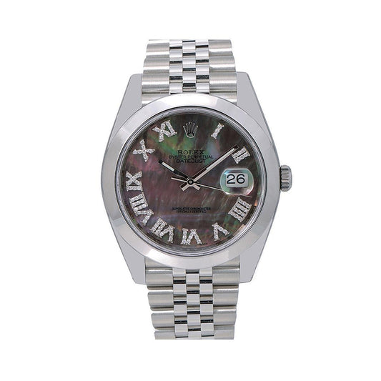 Rolex Datejust 126300 41MM Dark Mother of Pearl Diamond Dial With Jubilee Bracelet