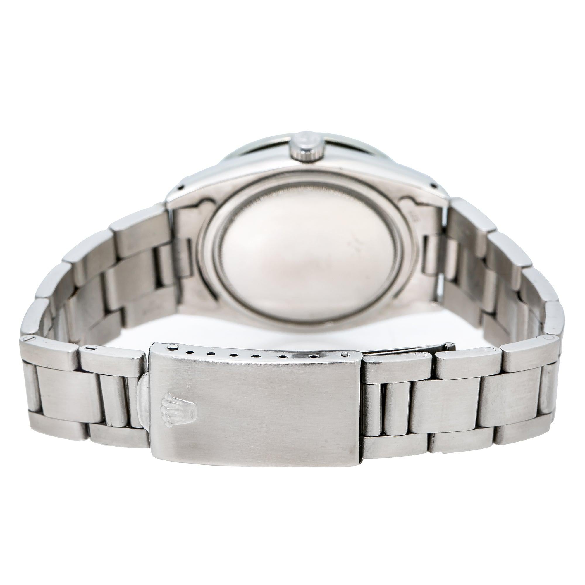 Rolex Oyster Perpetual Date 1500 34MM Purple And Green Diamond Dial With Oyster Bracelet