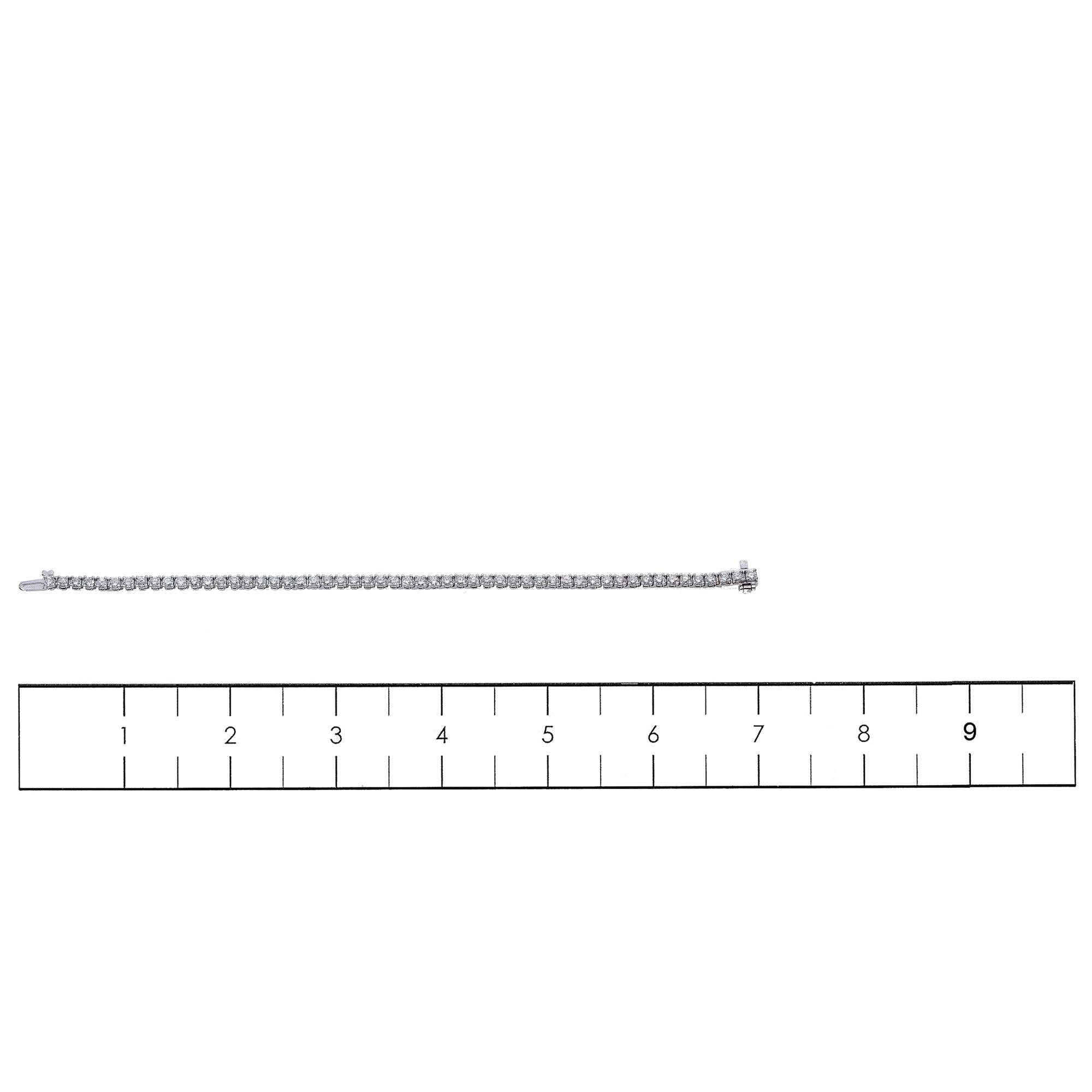 14K White Gold Bracelet With Diamonds
