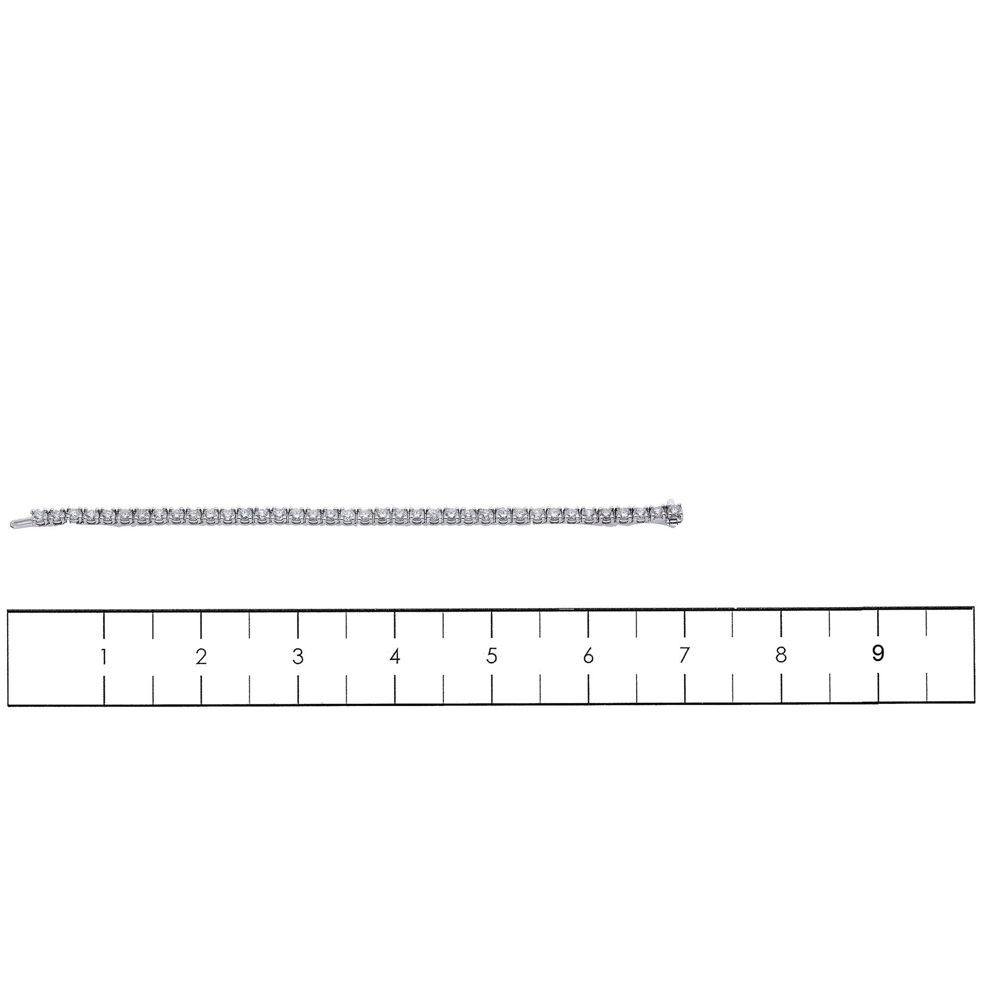 14K White Gold Bracelet With Diamonds