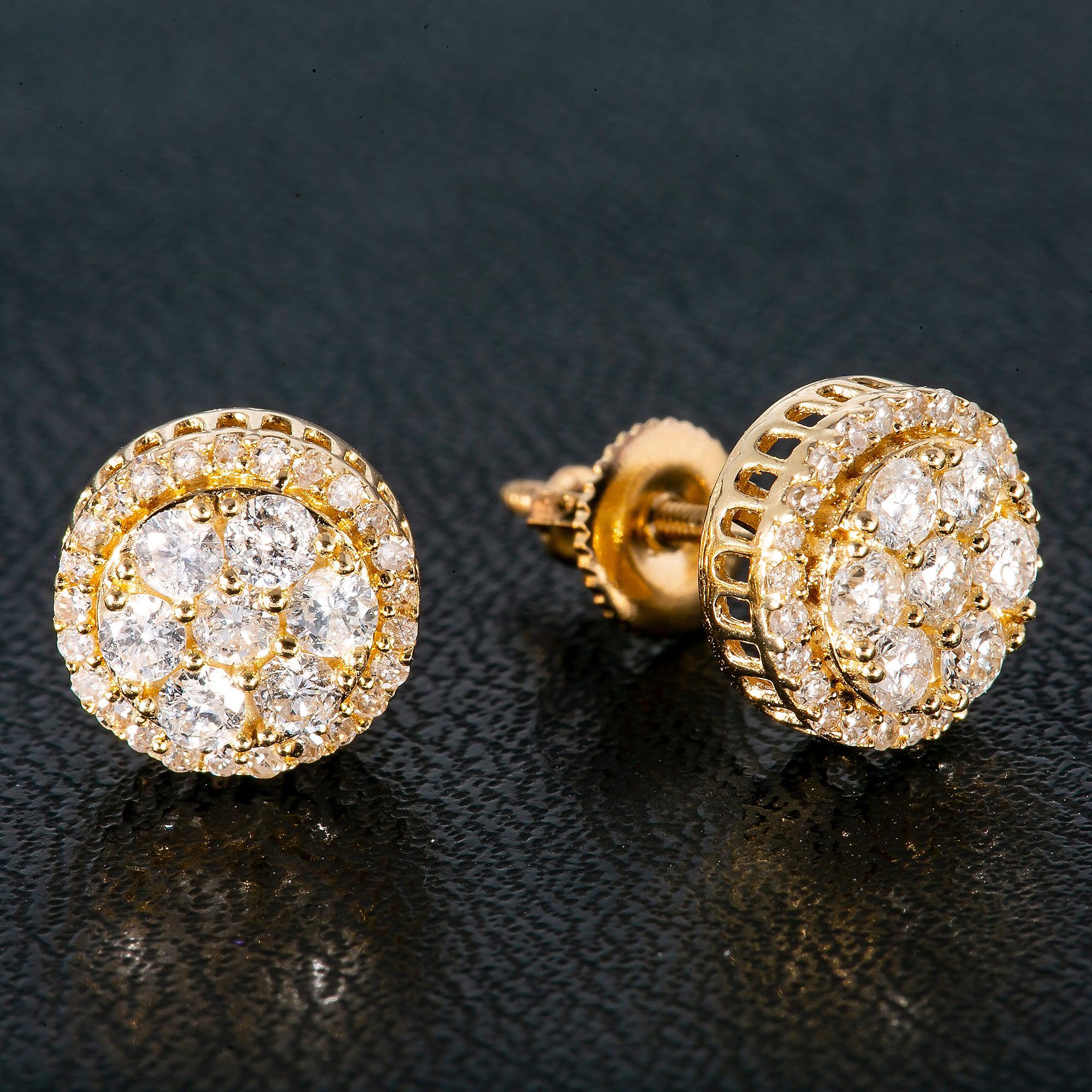 14K GOLD EARRINGS WITH 0.61 CTW DIAMONDS