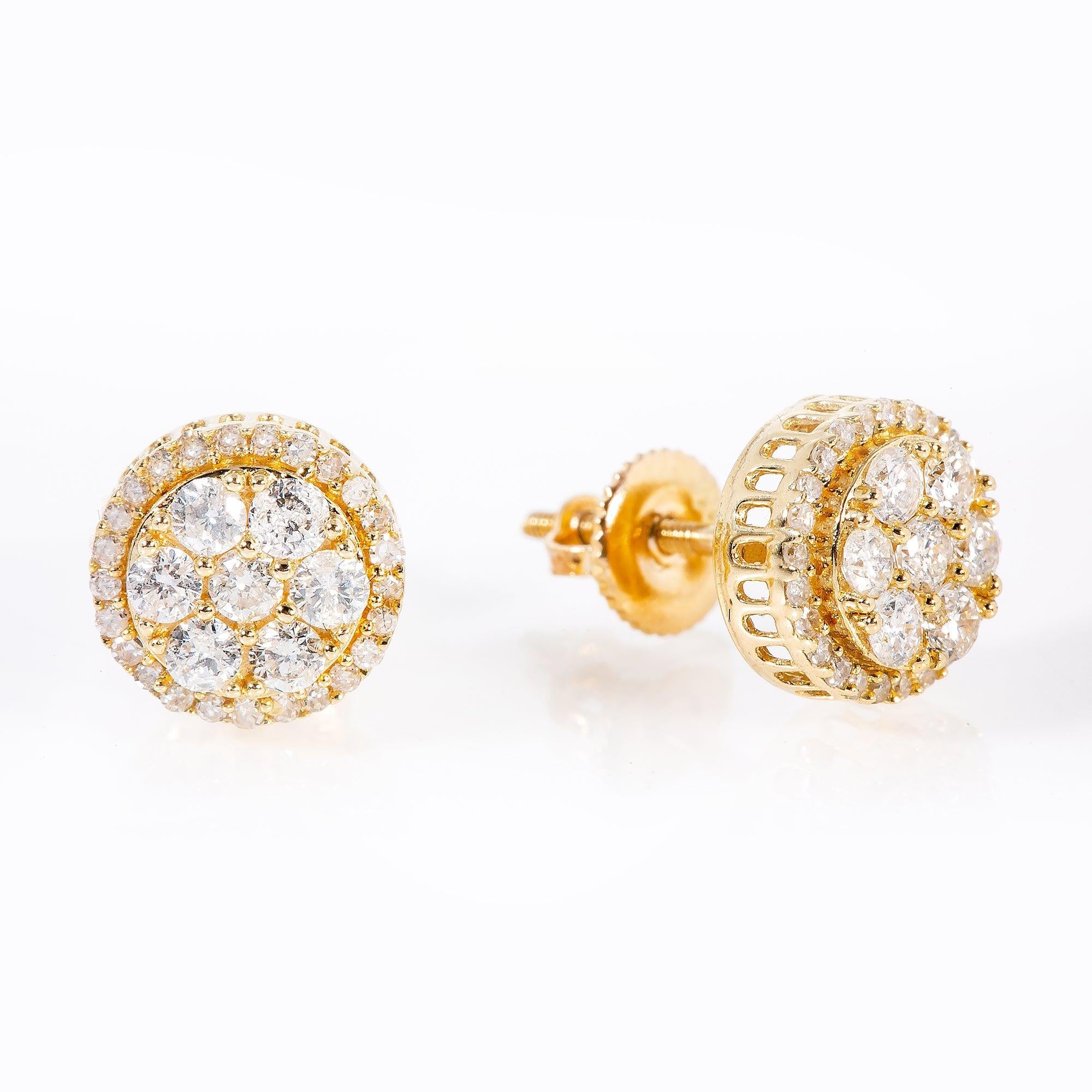14K GOLD EARRINGS WITH 0.61 CTW DIAMONDS