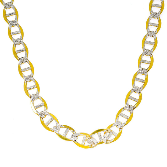 10k Yellow Gold 9mm Diamond Cut Pave Gucci Chain Available In Sizes 18"-26"