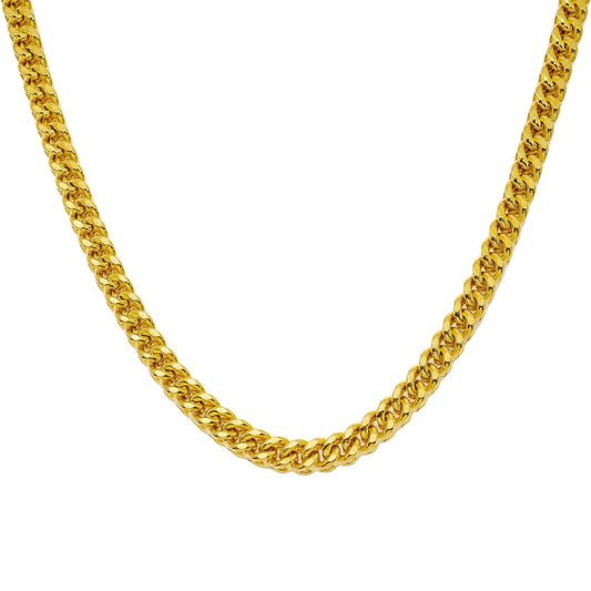 10K Yellow Gold 5.13mm Hollow Box Franco Chain Available In Sizes 18"-26"