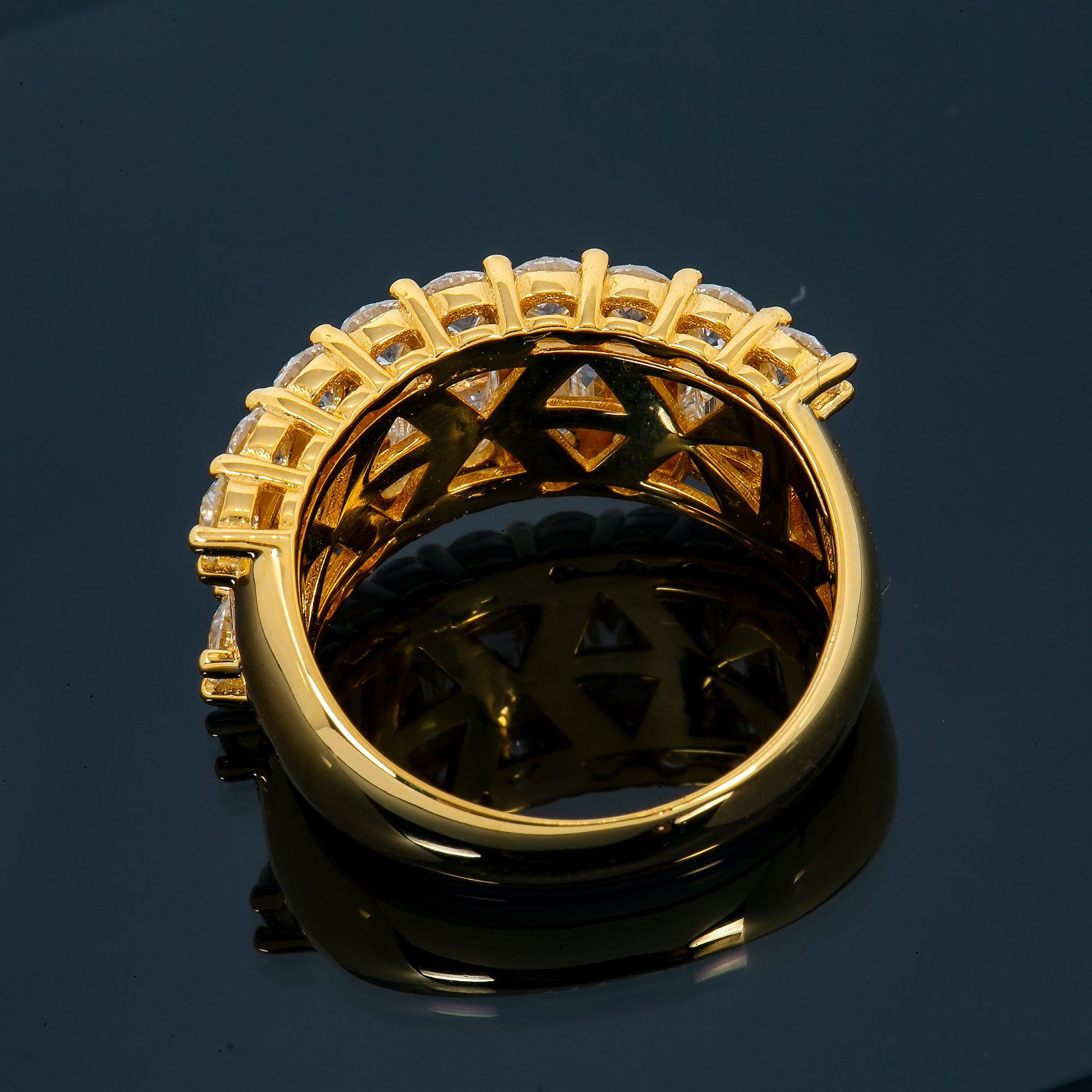 14K GOLD FANCY BAGUETTE DIAMOND RING 2.95 CT