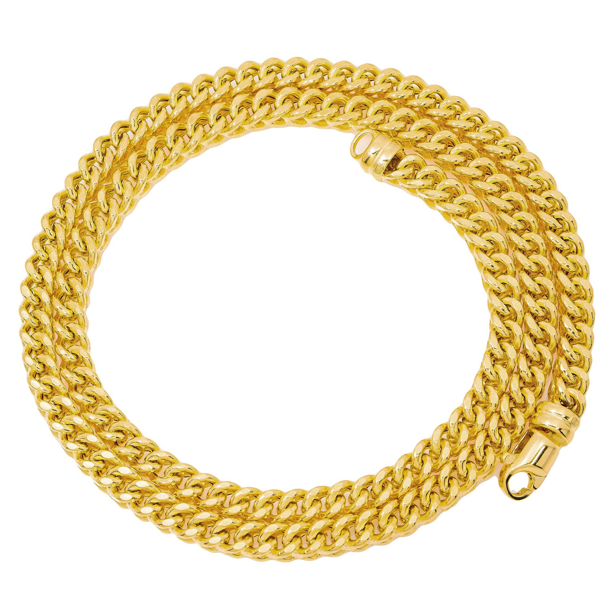 10K Yellow Gold 5.13mm Hollow Box Franco Chain Available In Sizes 18"-26"