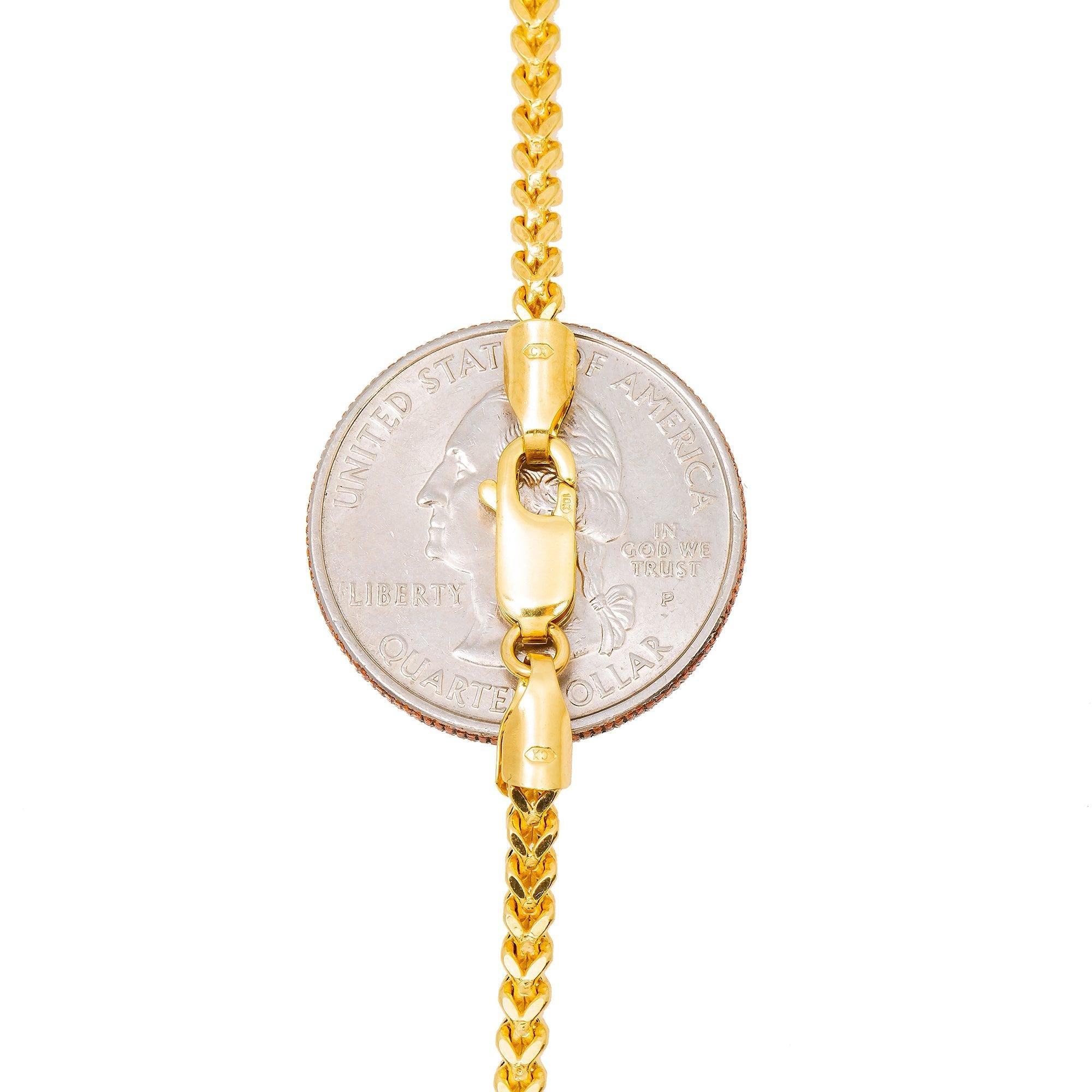 10K Yellow Gold 2.75mm Hollow Box Franco Chain Available In Sizes 18"-26"