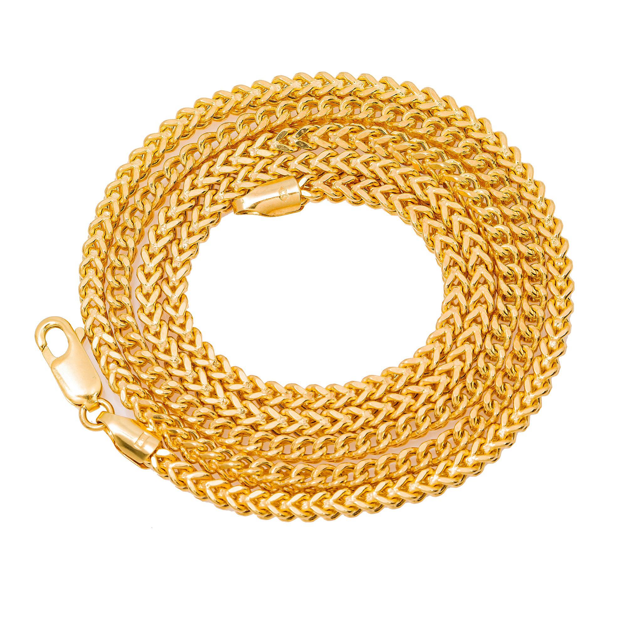 10K Yellow Gold 2.75mm Hollow Box Franco Chain Available In Sizes 18"-26"