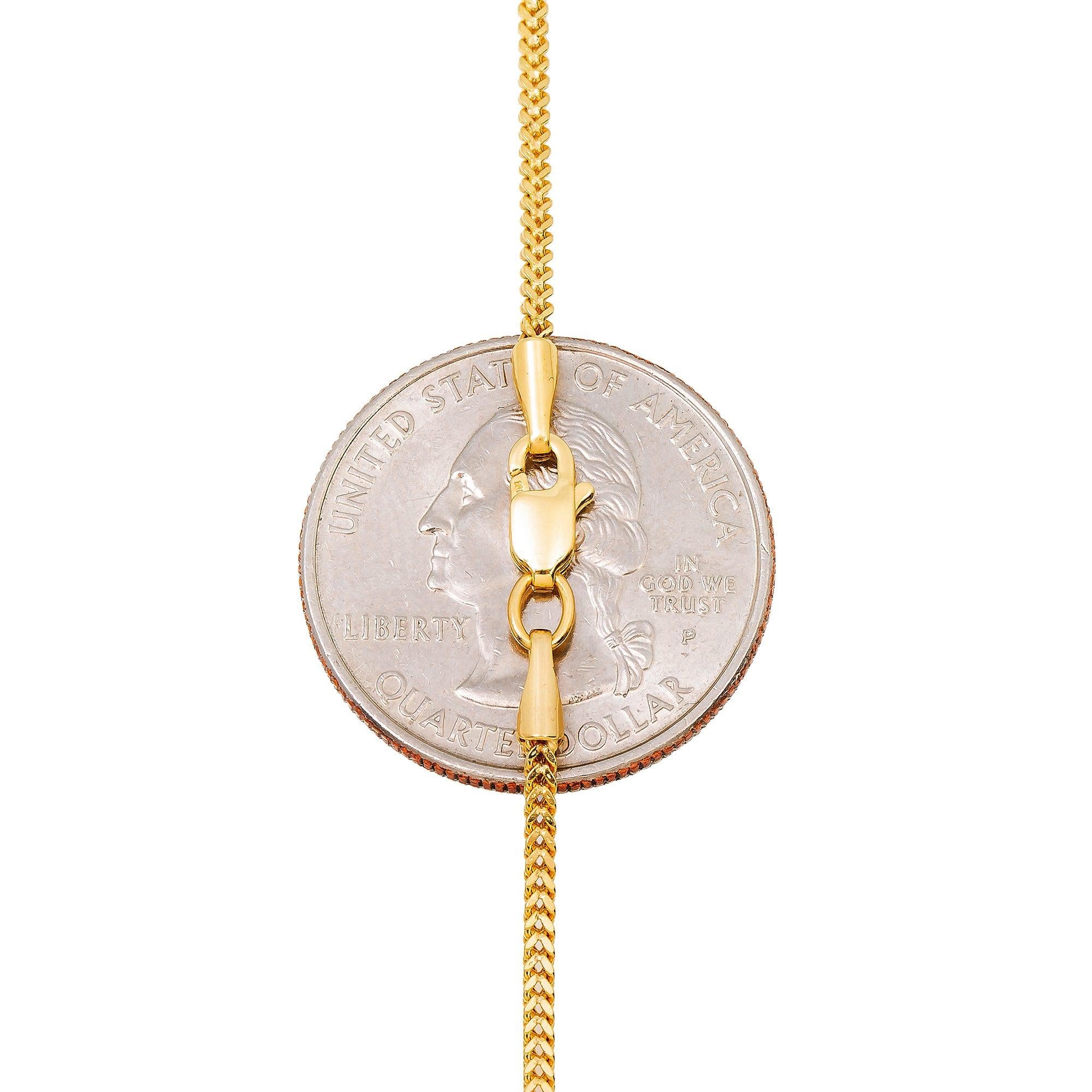 10K Yellow Gold 2mm Hollow Box Franco Chain Available In Sizes 18"-26"