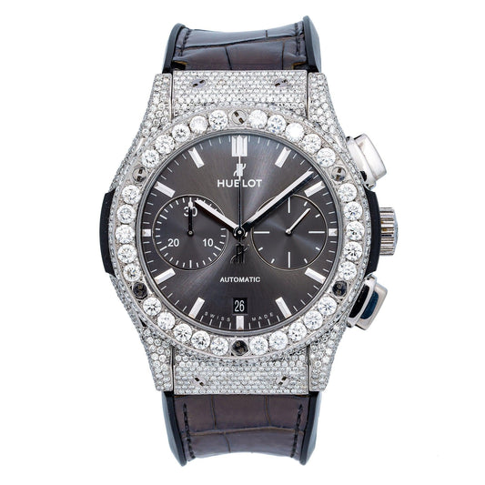 Hublot Classic Fusion Chronograph 541.NX.7070 42MM Gray Dial With Leather Bracelet