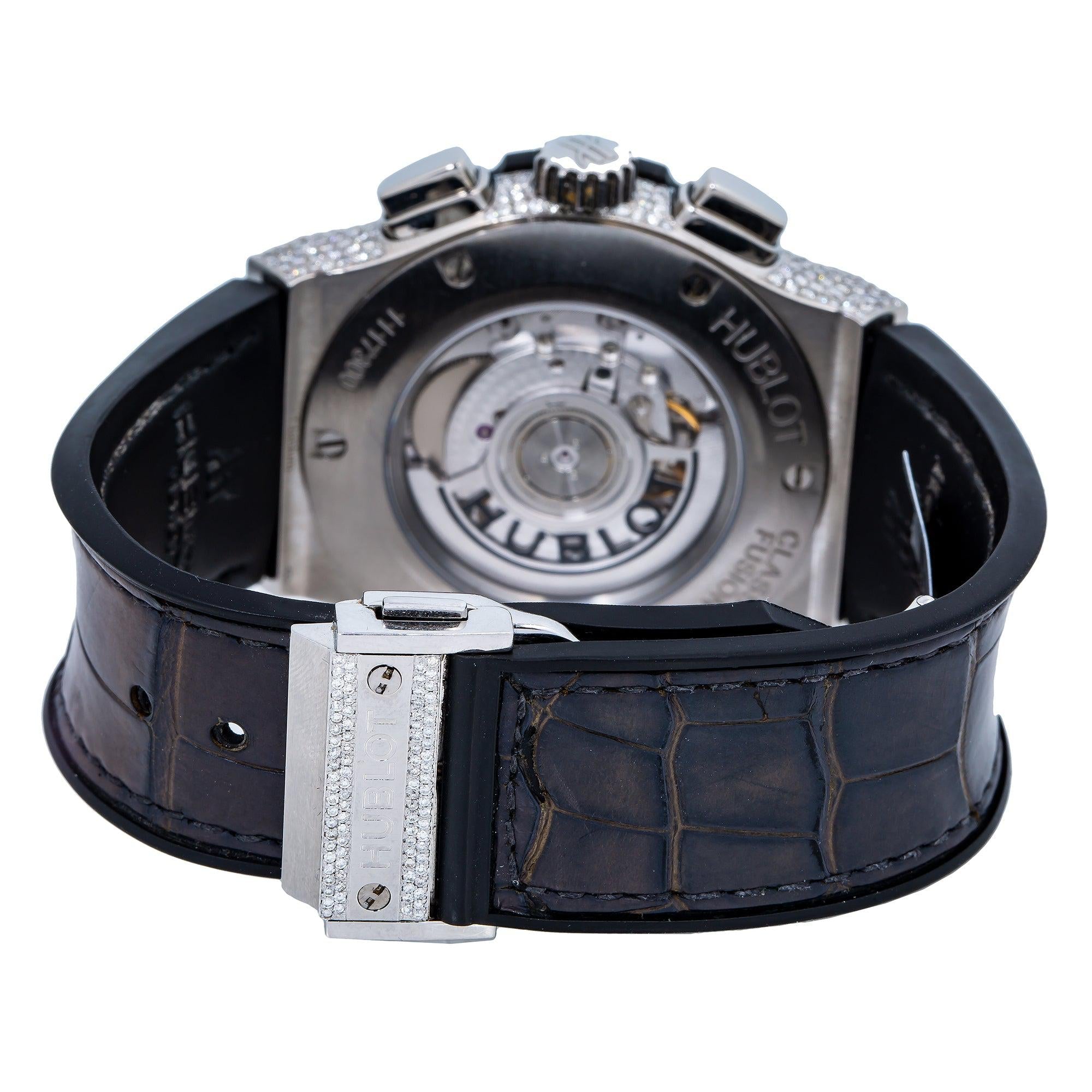 Hublot Classic Fusion Chronograph 541.NX.7070 42MM Gray Dial With Leather Bracelet
