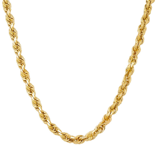 10K Yellow Gold 4.63mm Solid Rope Chain Available In Sizes 16"-26"