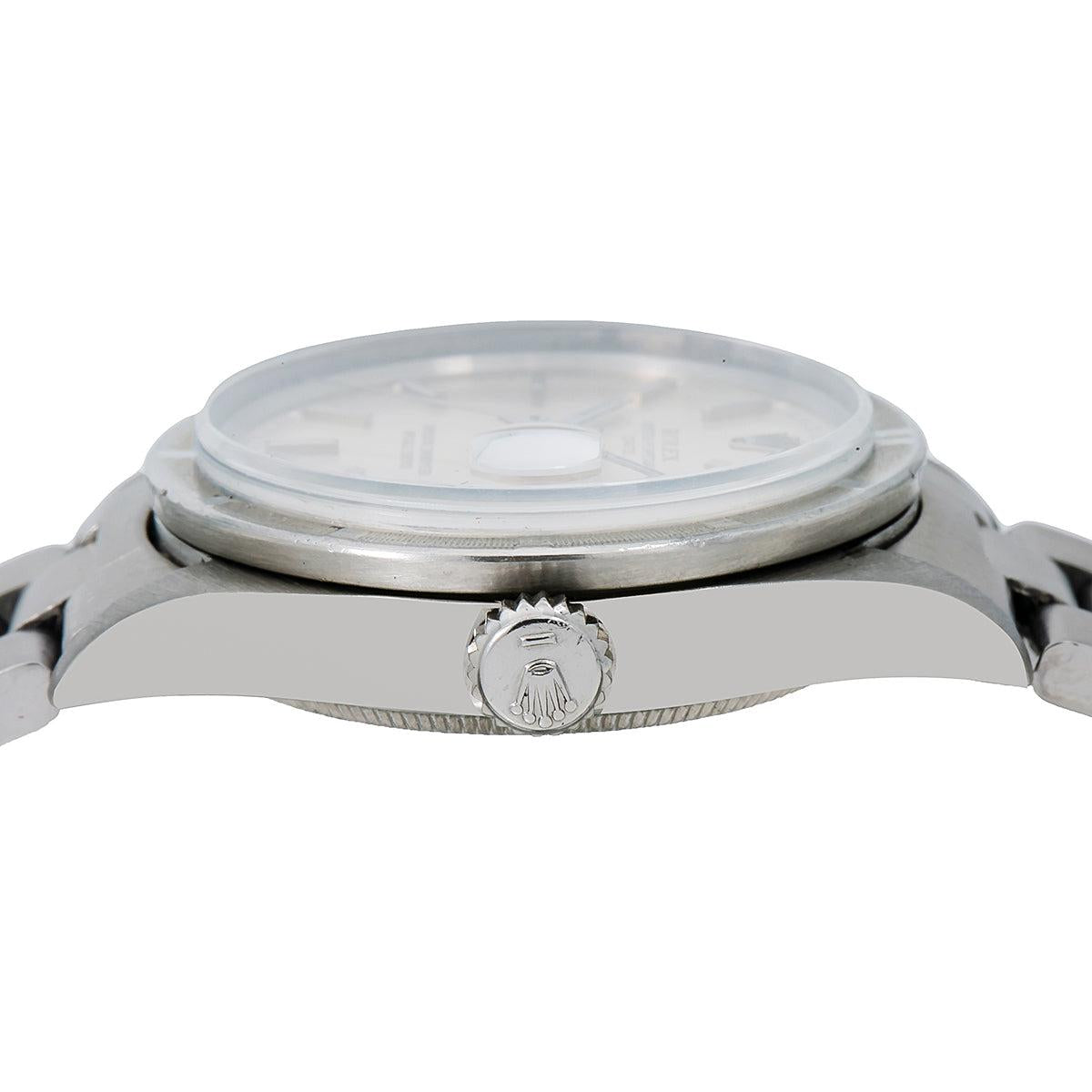 Rolex Oyster Perpetual Date 1501 34MM Silver Dial With Stainless Steel Oyster Bracelet