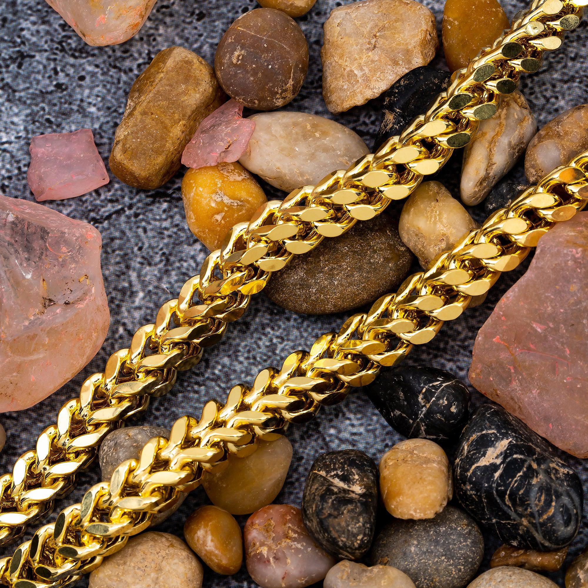 10K Yellow Gold 7.32mm Hollow Box Franco Chain Available In Sizes 18"-26"