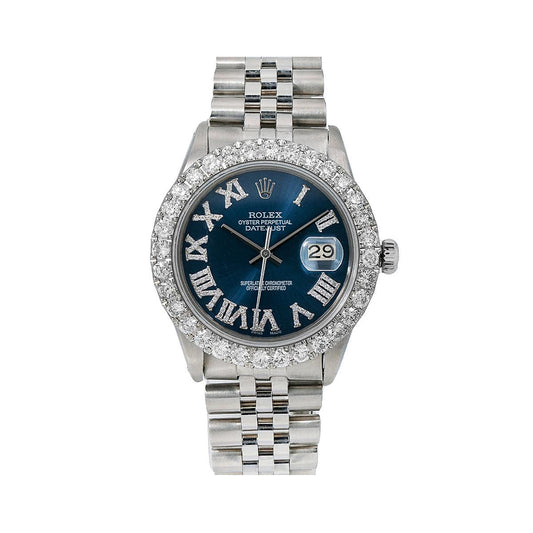 Rolex Datejust Diamond Watch, 31mm, Blue Diamond Dial With 2.40 CT Diamonds