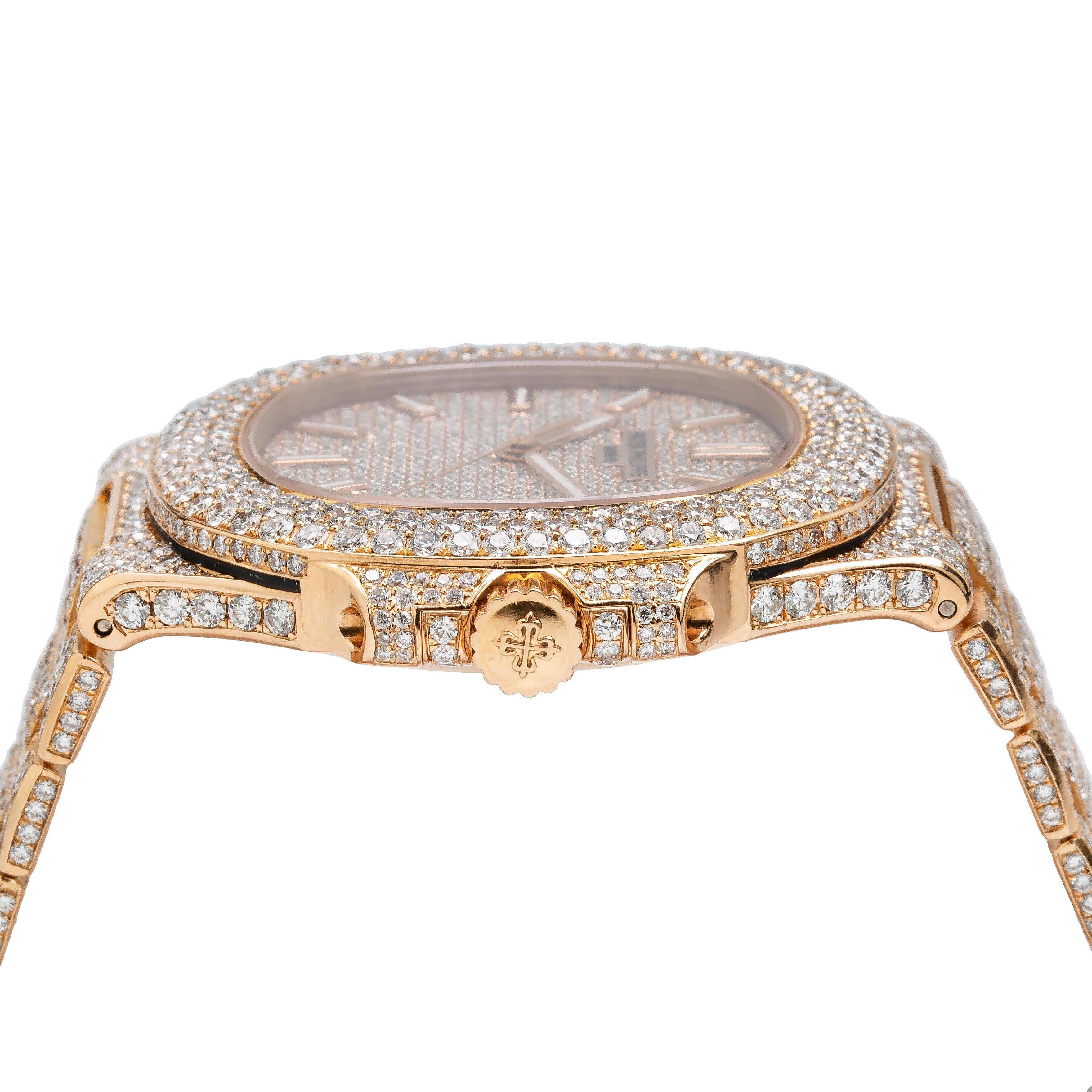 18K Rose Gold Patek Philippe Nautilus 5711/1R 40mm Diamond Watch
